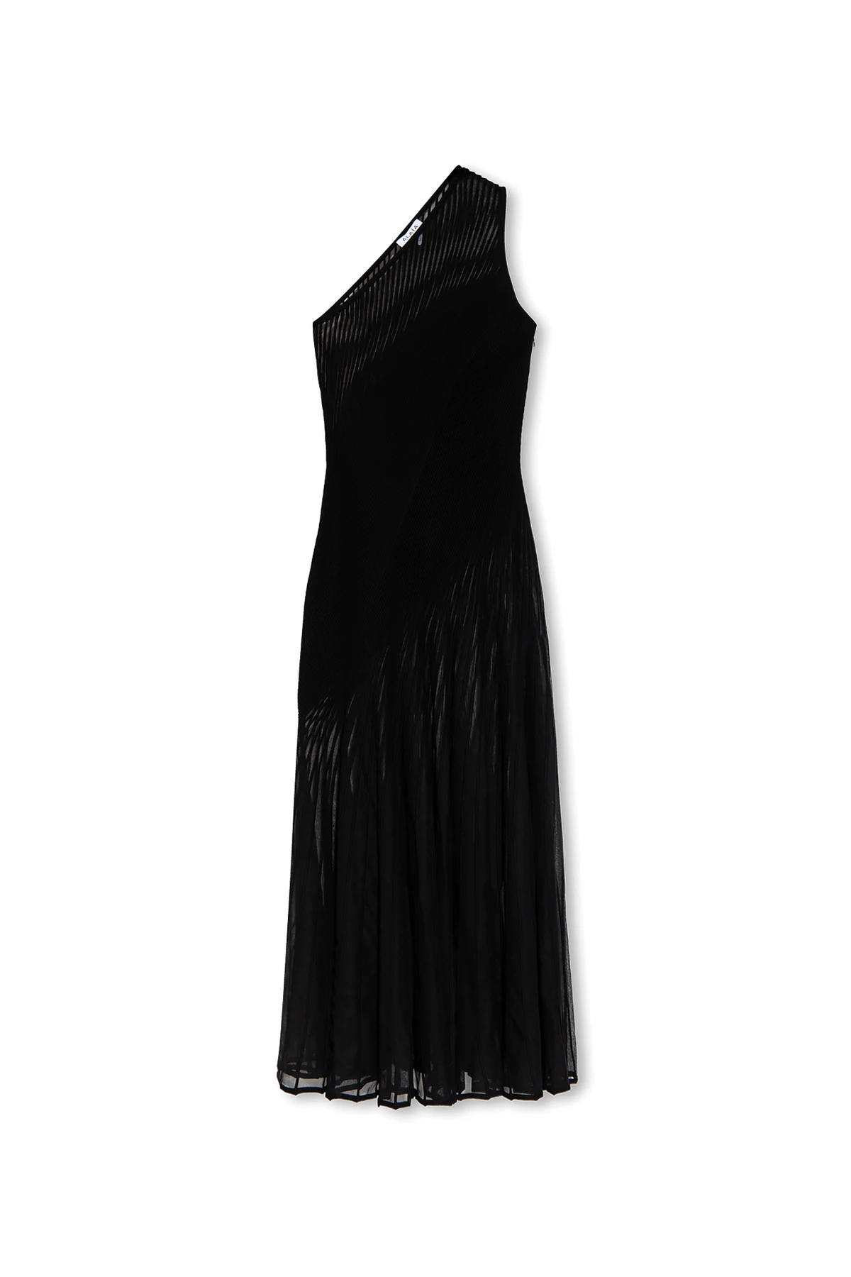 Ribbed one-shoulder dress