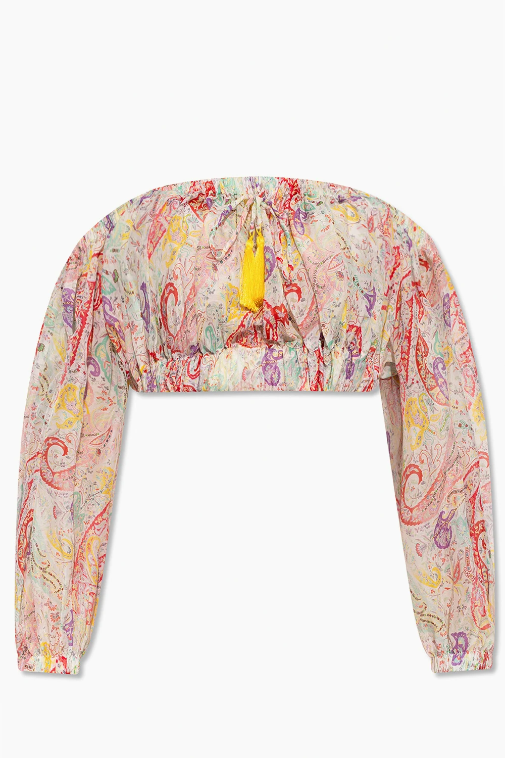 Cropped patterned top