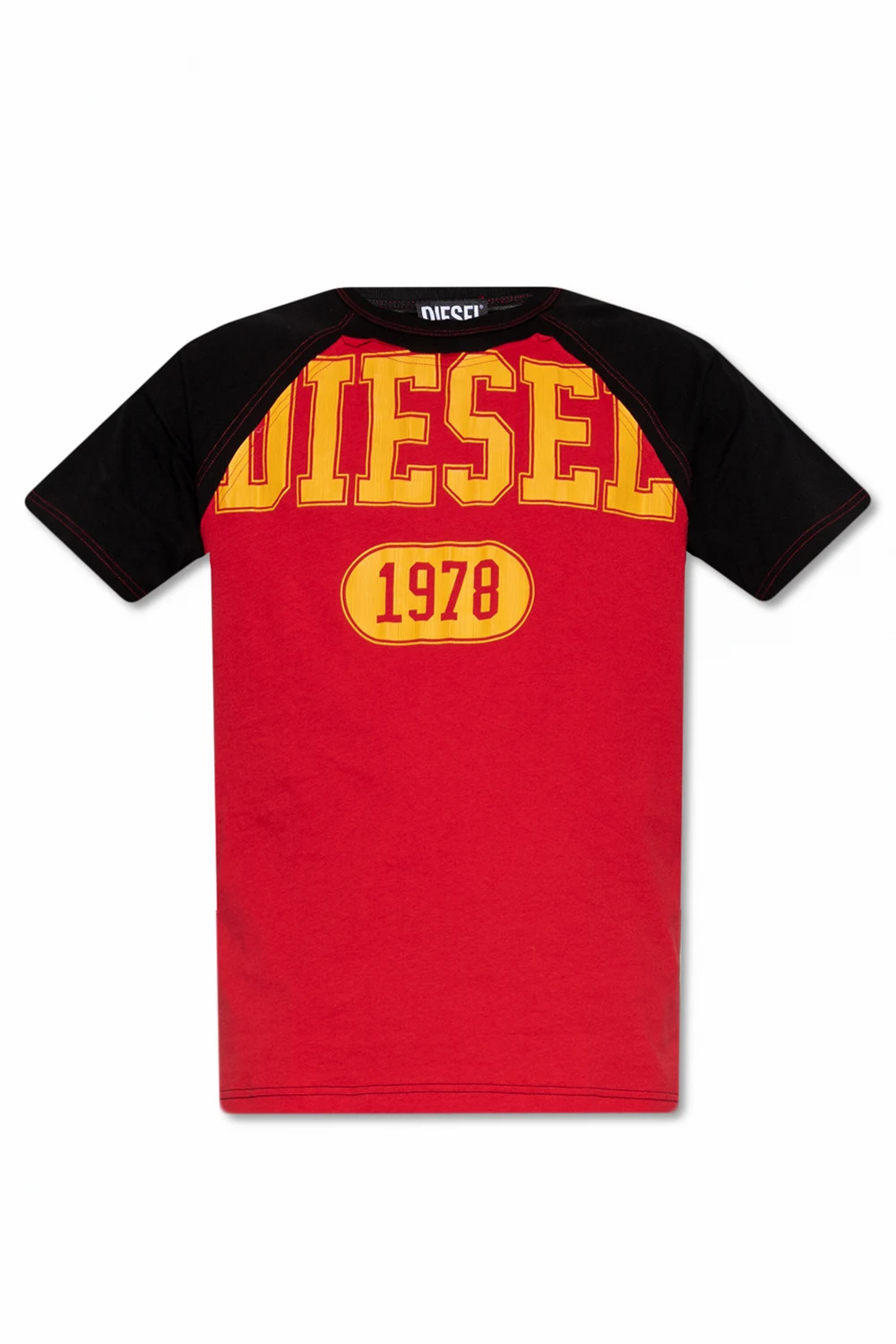T-shirt z naszywką ‘T-RAGLEN’