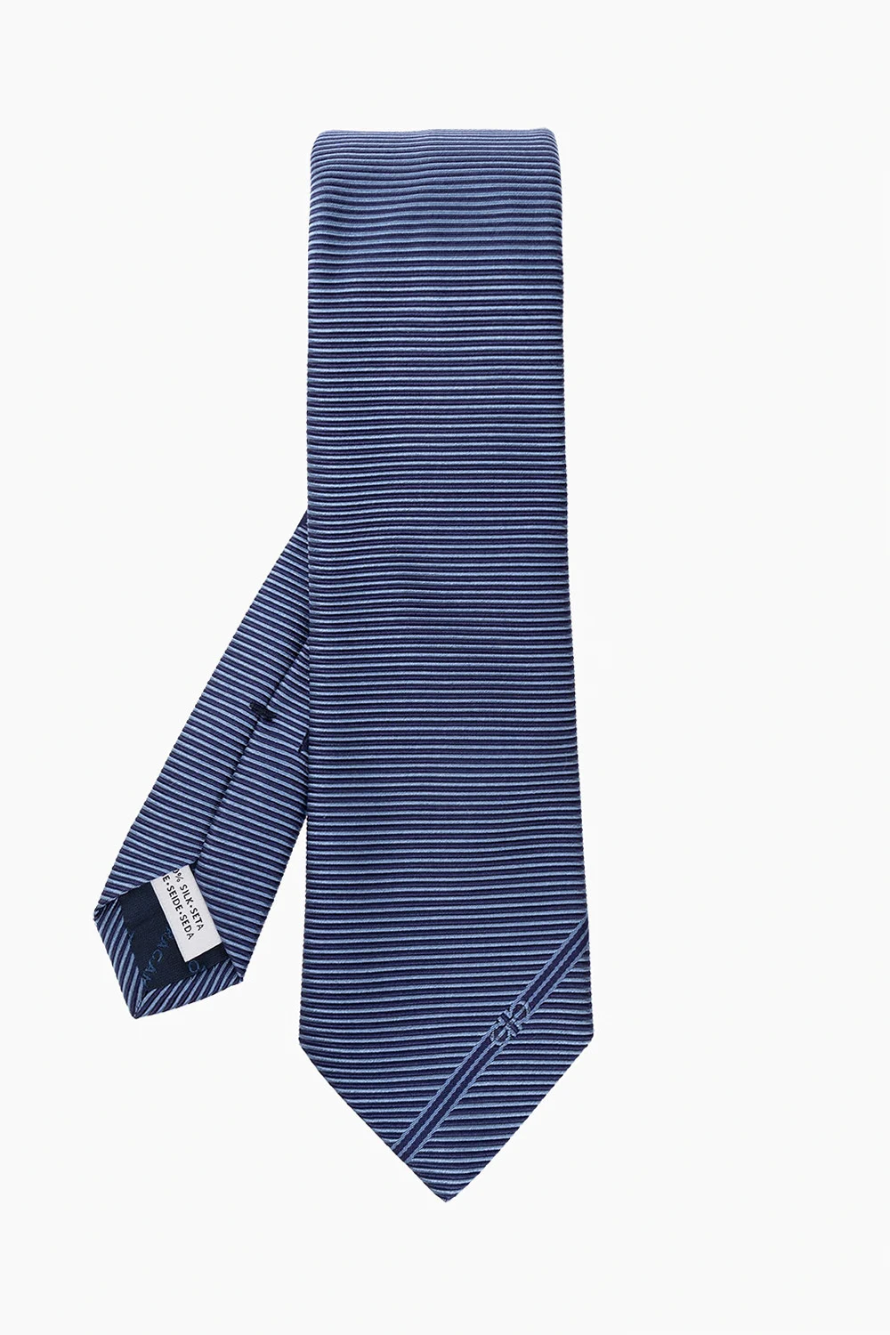 Silk tie with logo