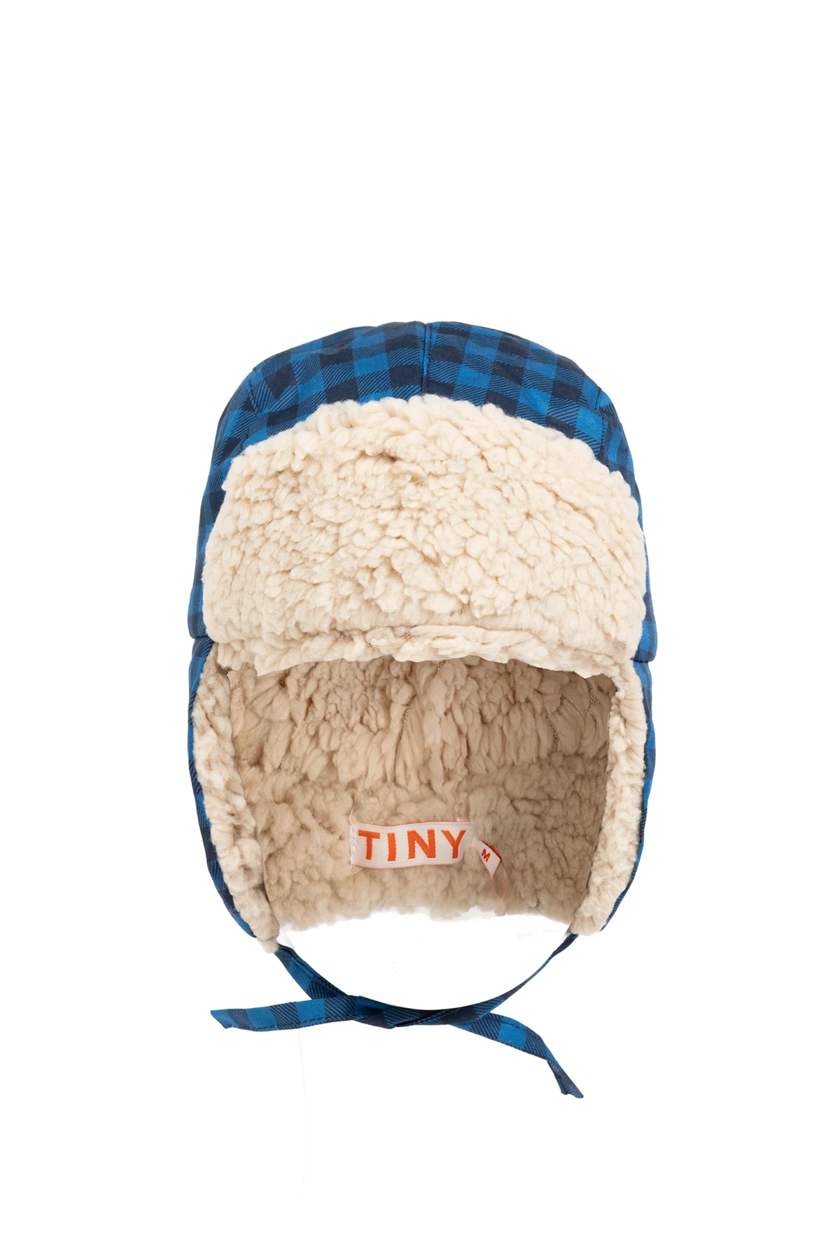 Czapka ze wzorem w kratę