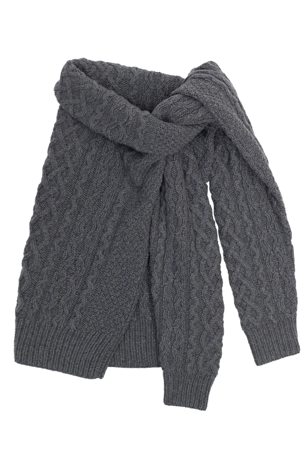 Kaszmirowy szal z motywem swetra