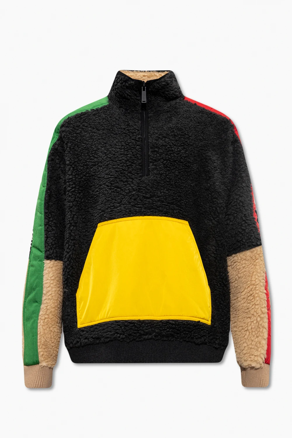 Faux-shearling sweatshirt