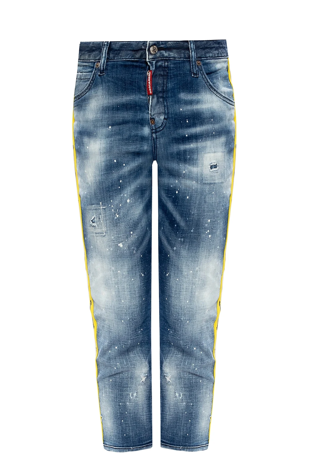 'Cool Girl Cropped Jean' raw edge jeans