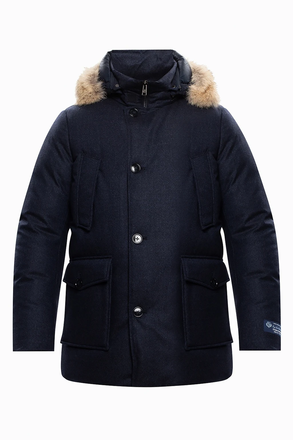 Down jacket with hood