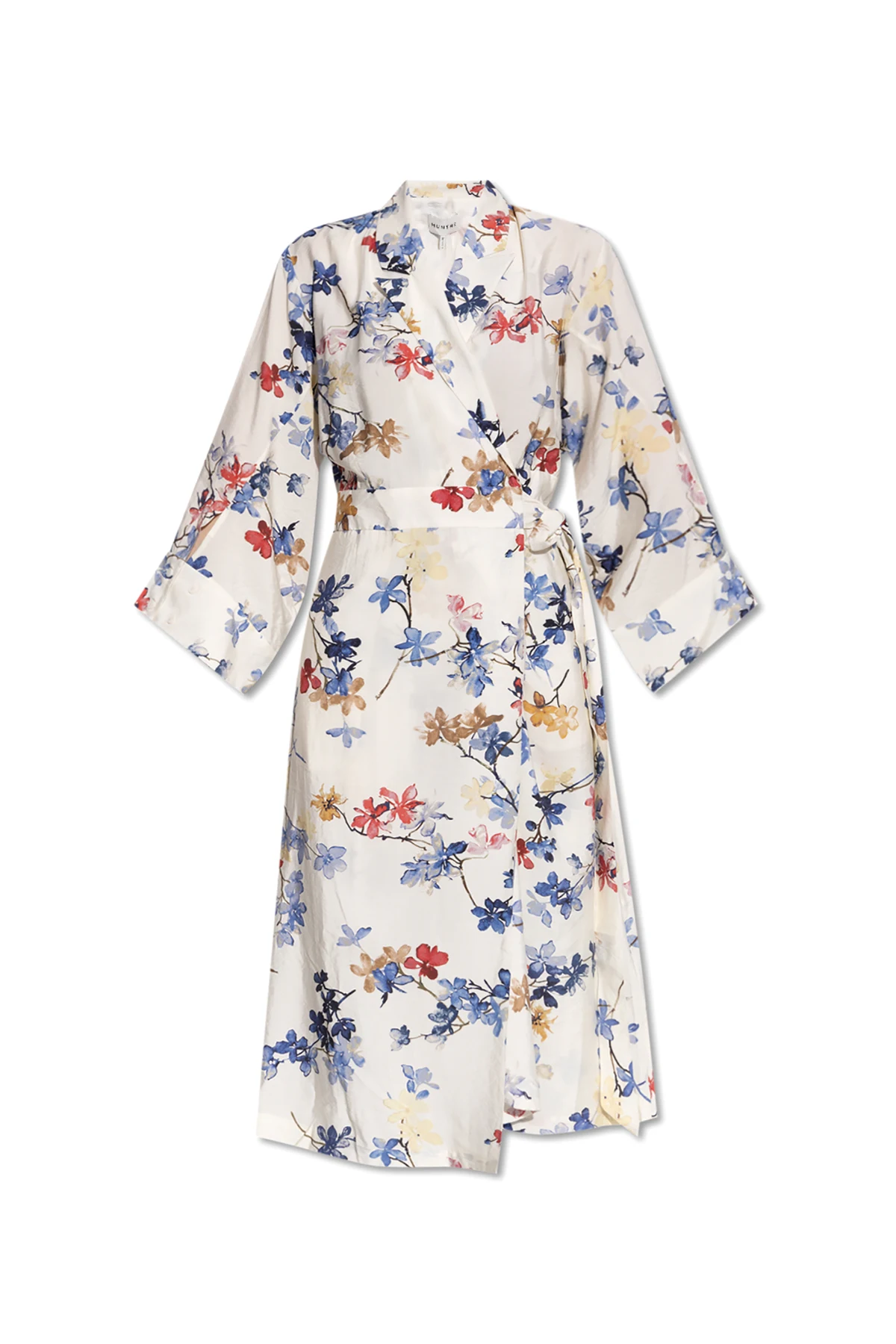 cream Wrap dress with floral pattern 'Freileif'