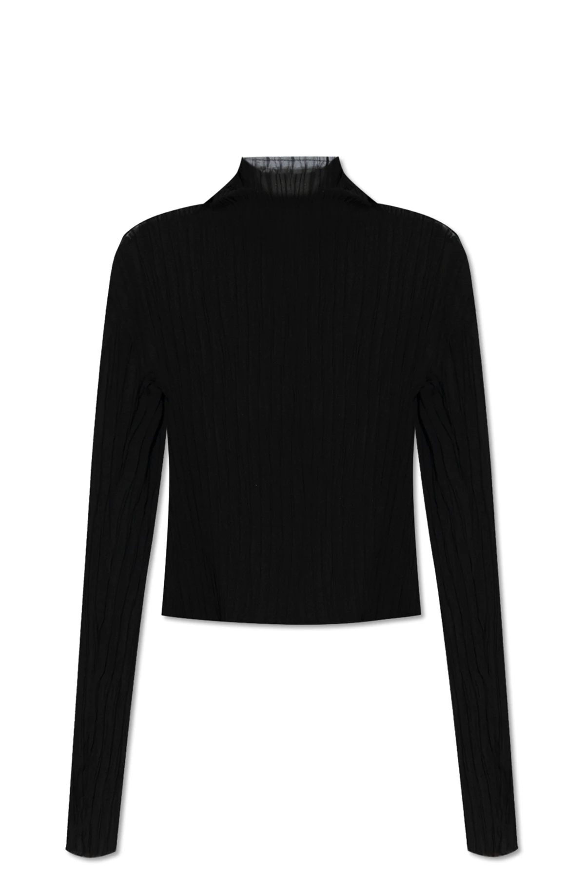 Plisowany top z golfem