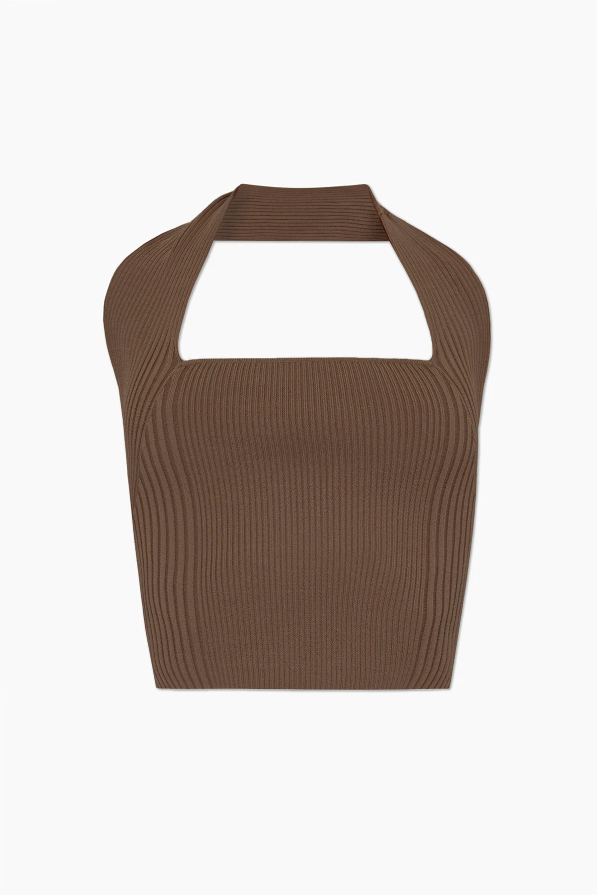 Prążkowany top z odkrytymi ramionami ‘Ronda’