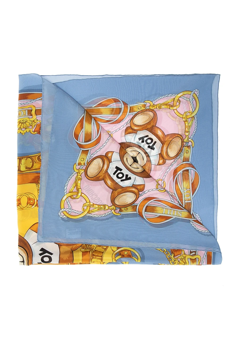 Jedwabna chusta z motywem misia