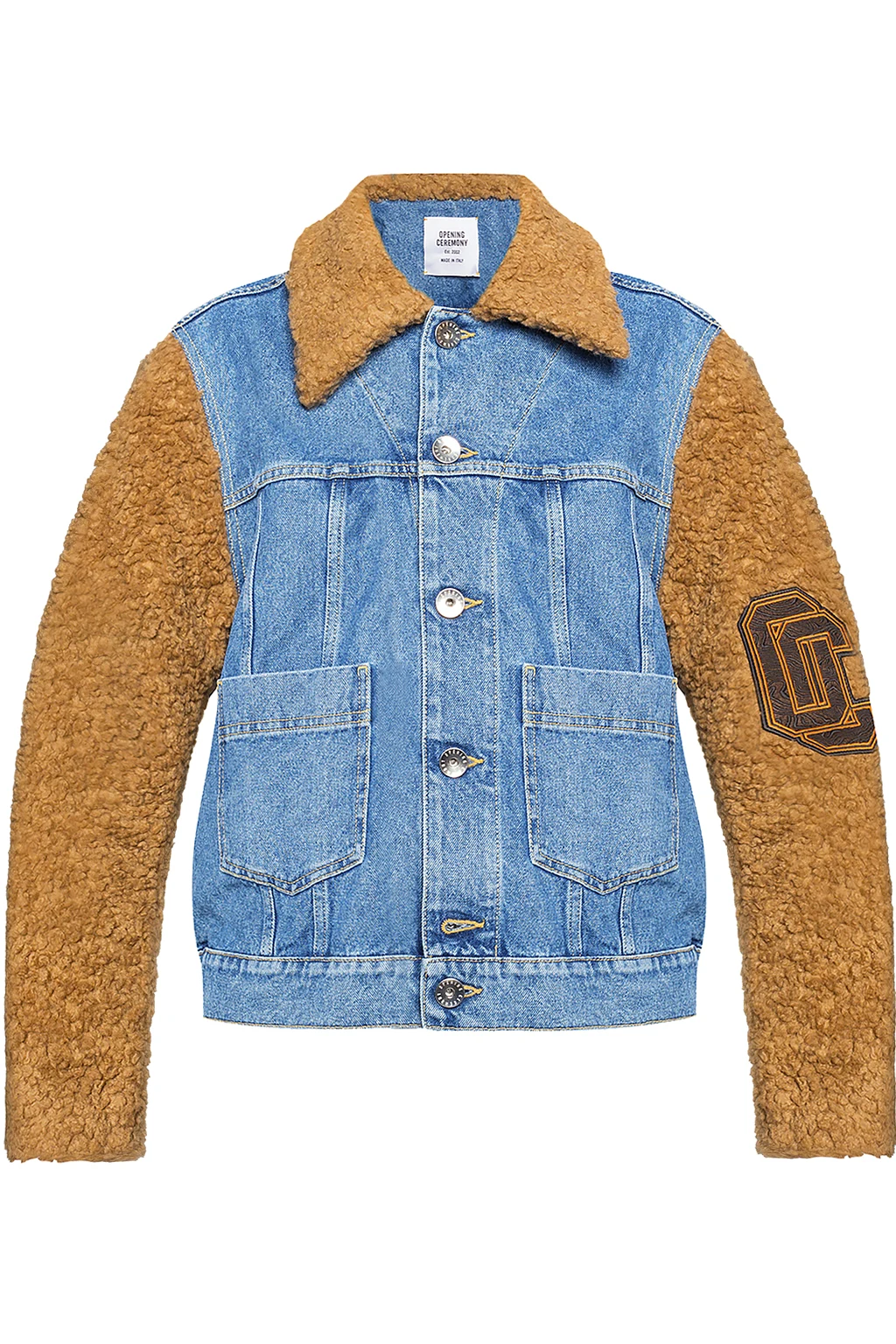 Jeansowa kurtka z logo