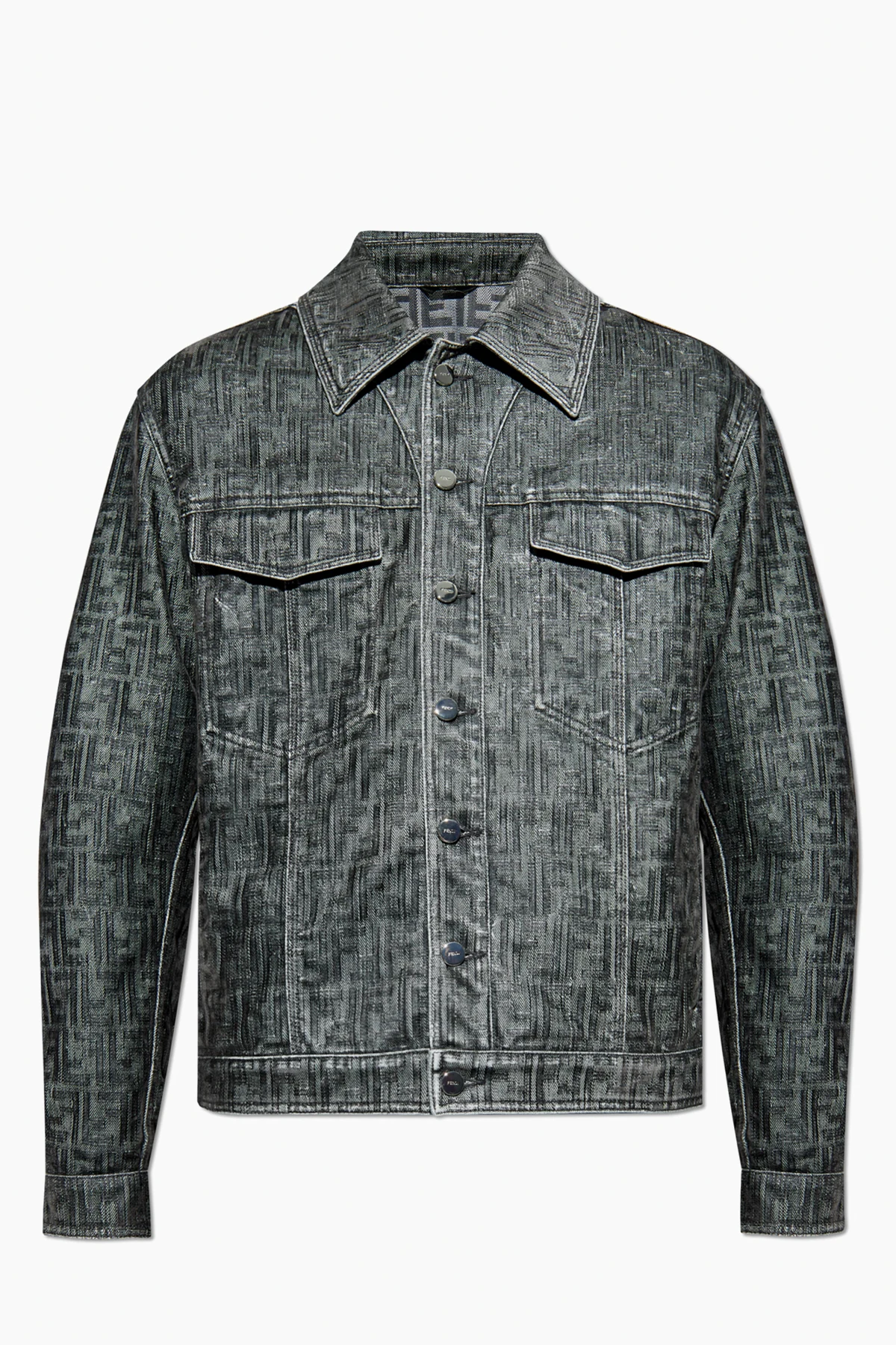 Jeansjacke mit Monogramm