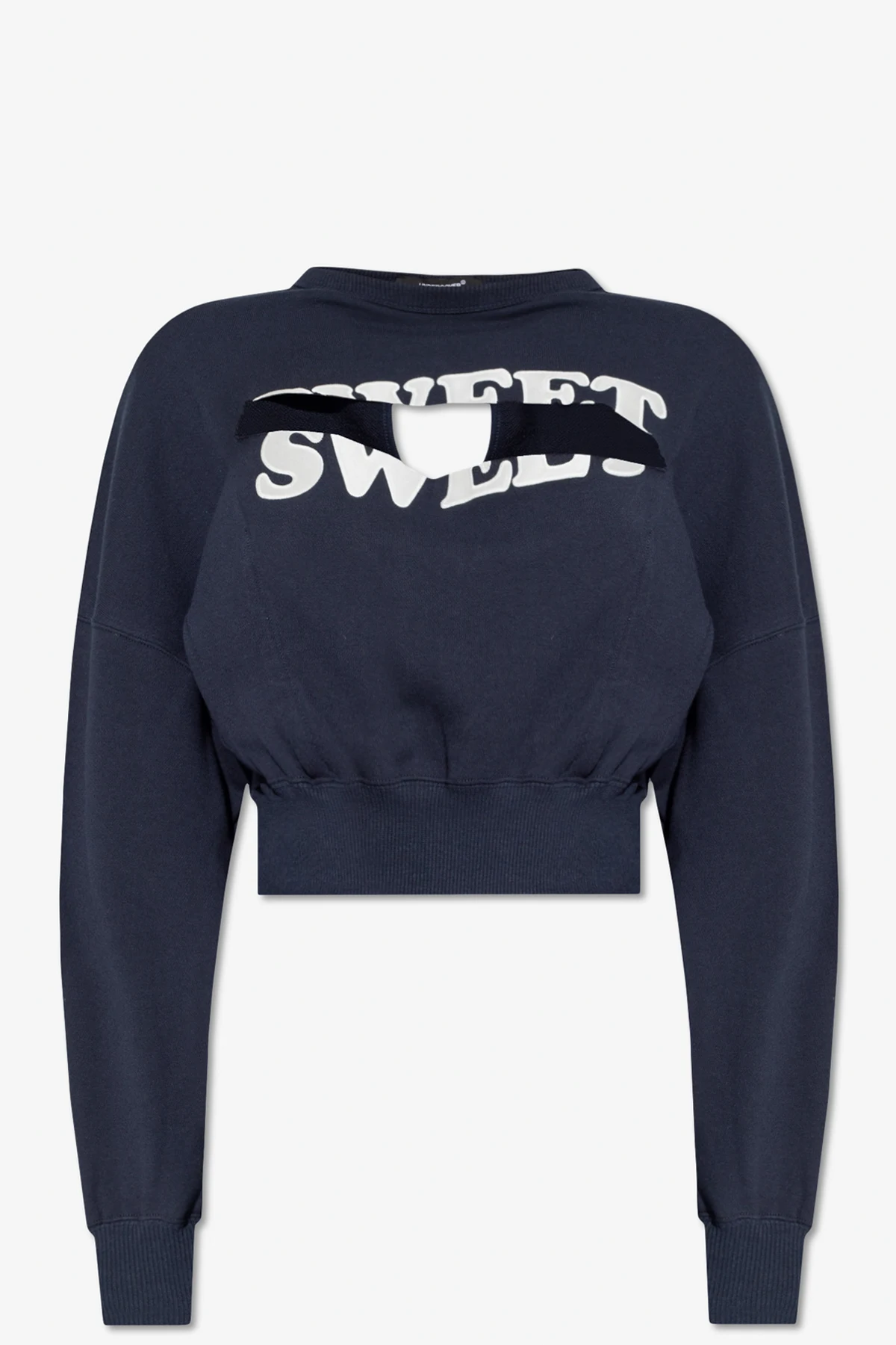 Cropped sweatshirt with cut-outs