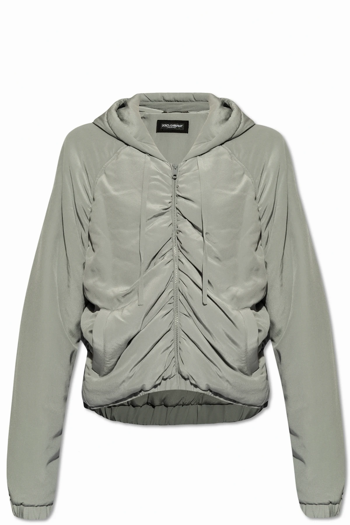 Hooded silk jacket