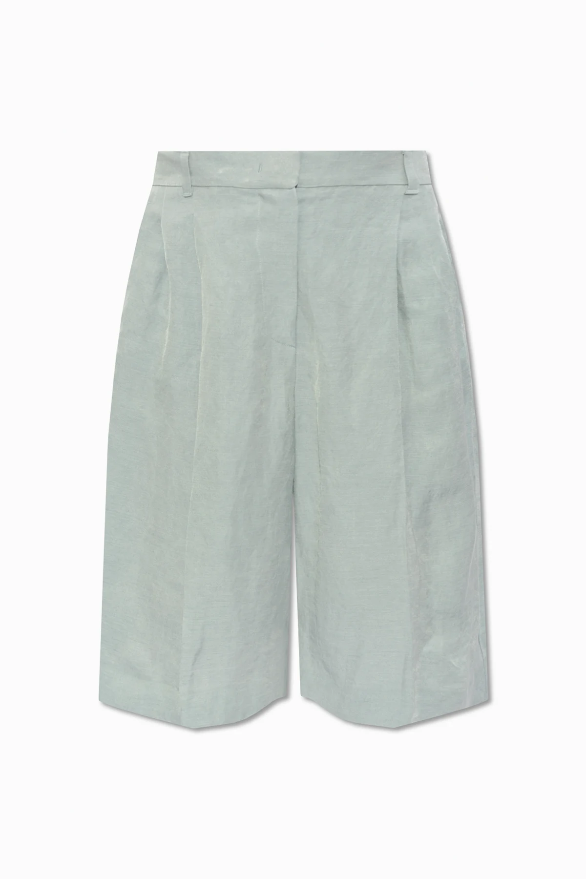 Pleat-front shorts