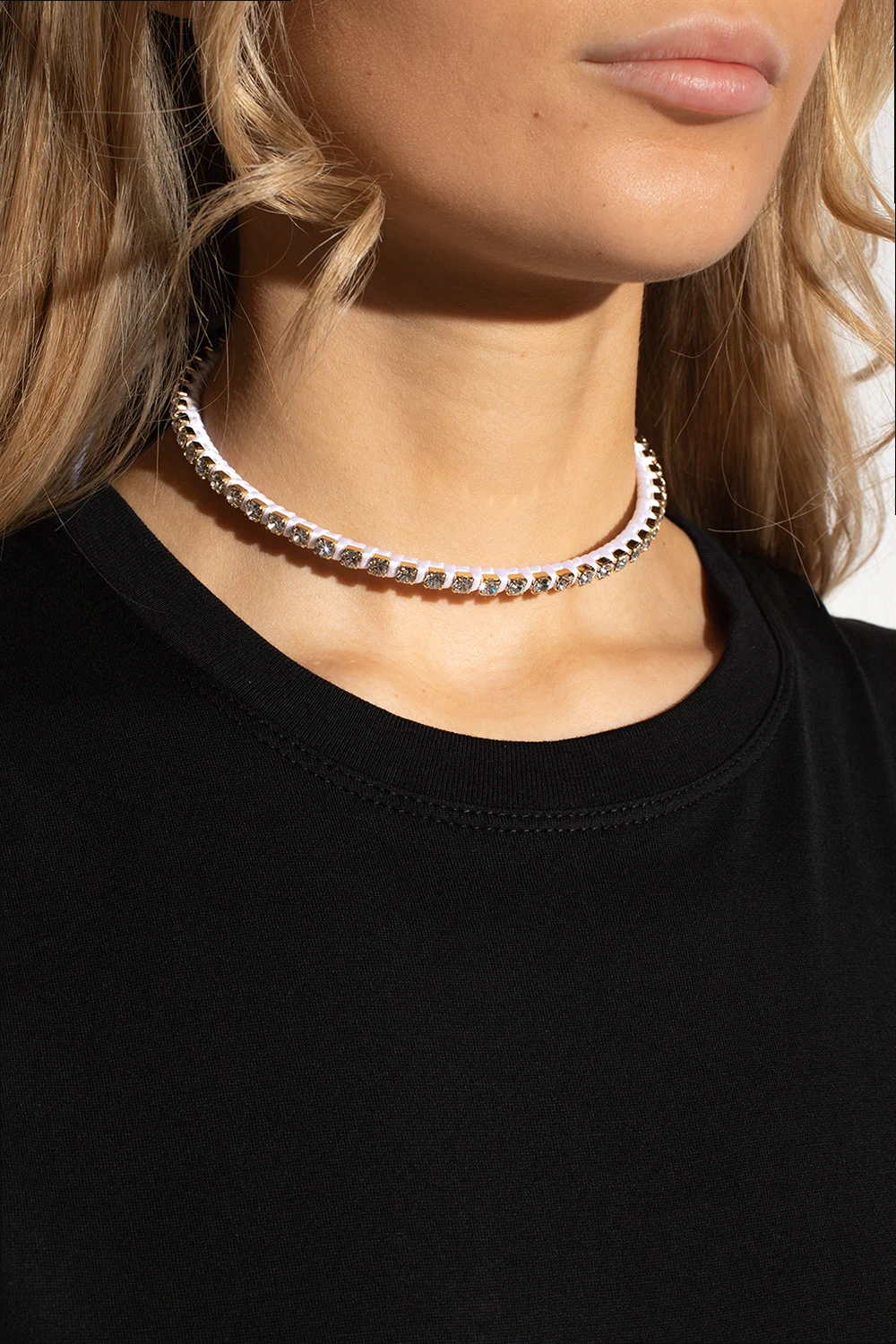 Crystal-embellished choker