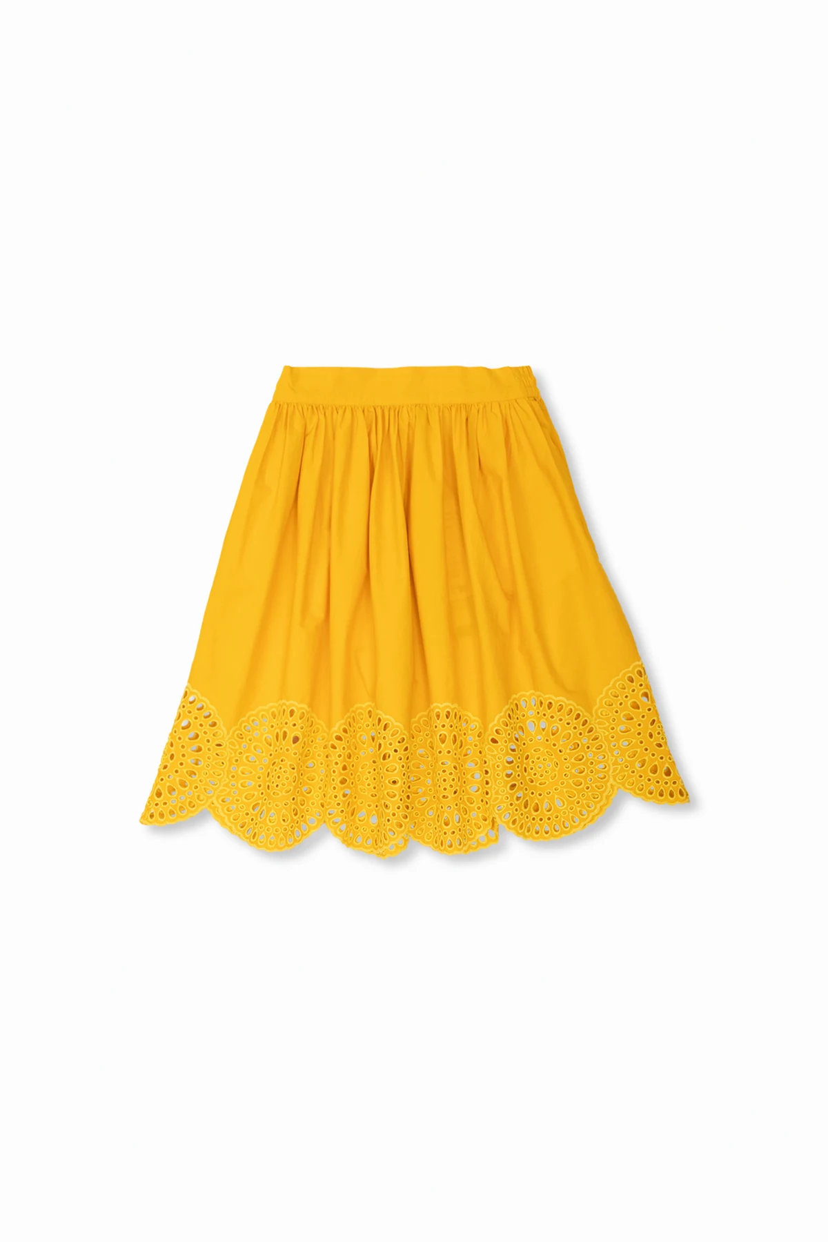 Skirt with openwork trims