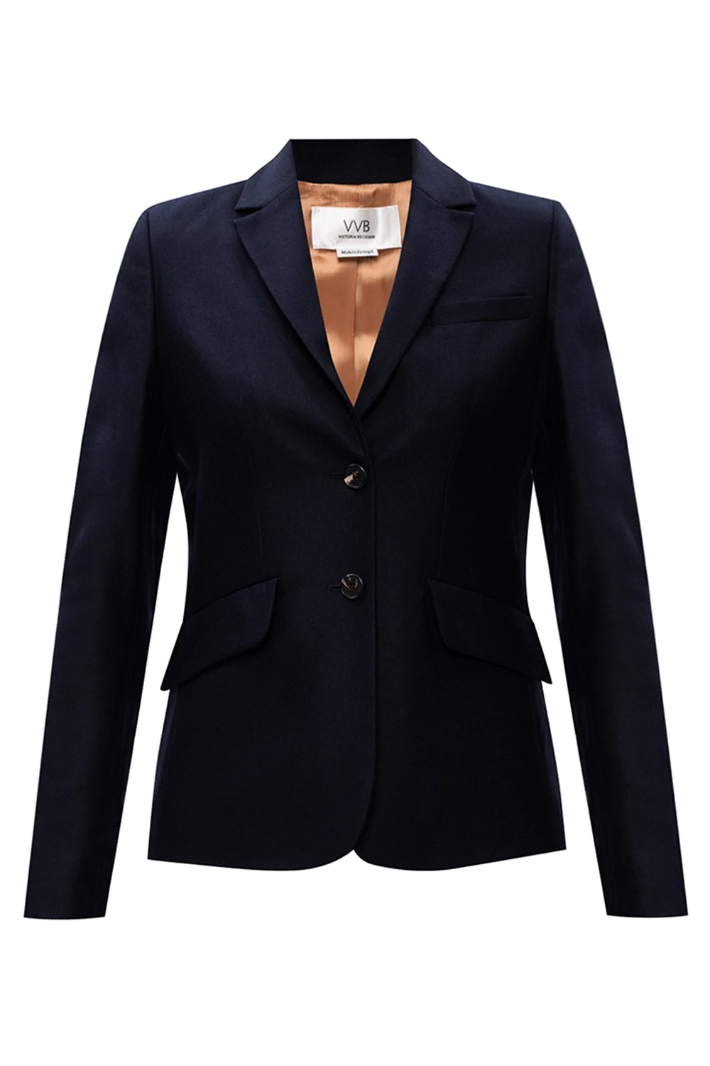 Wool blazer with notched lapels