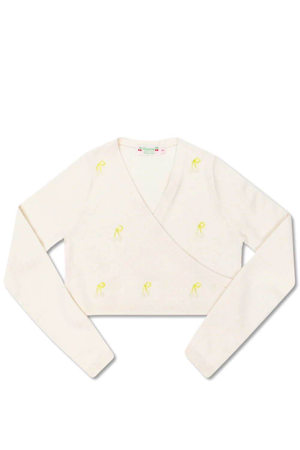 Cardigan with appliqués