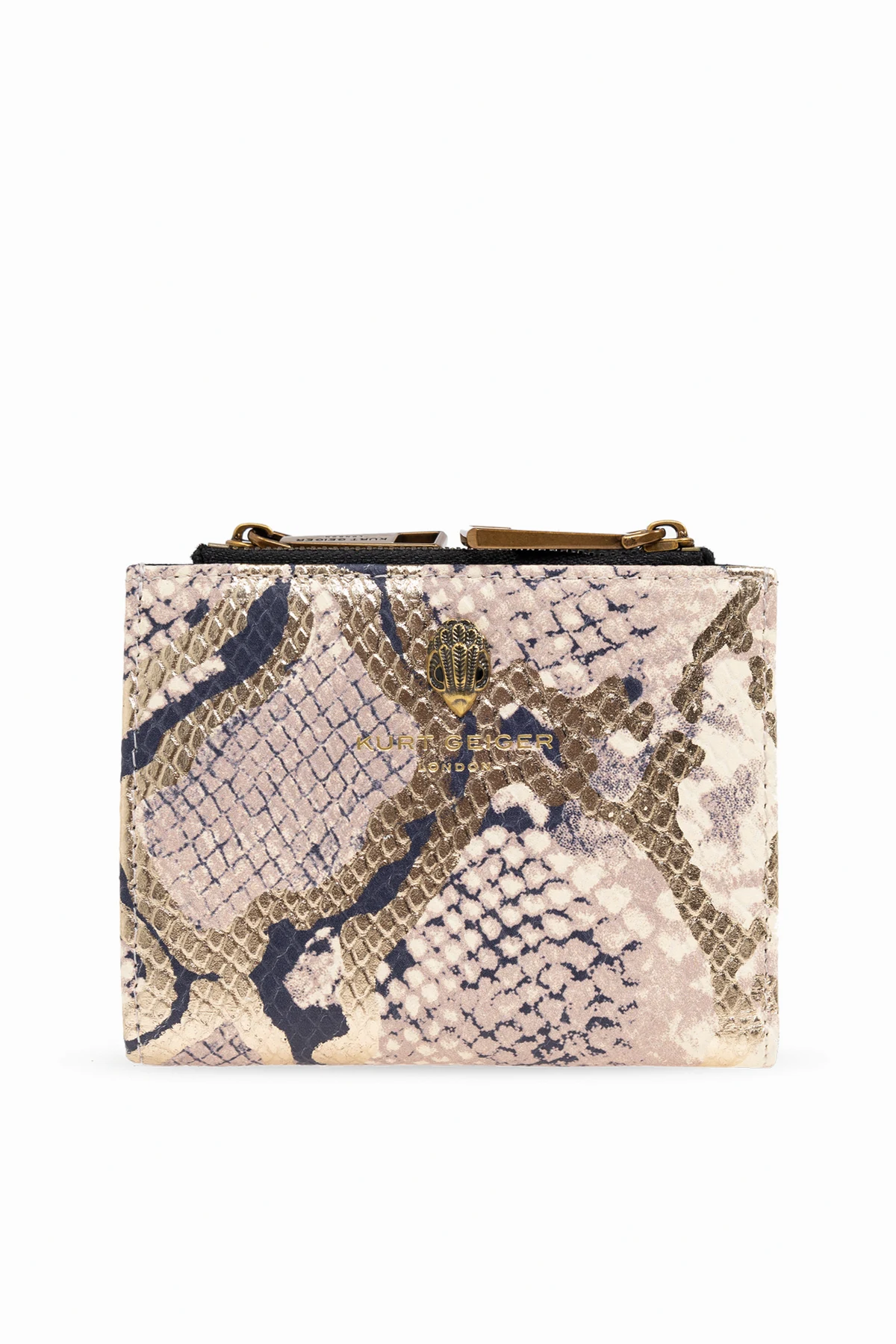 Leather wallet with animal motif