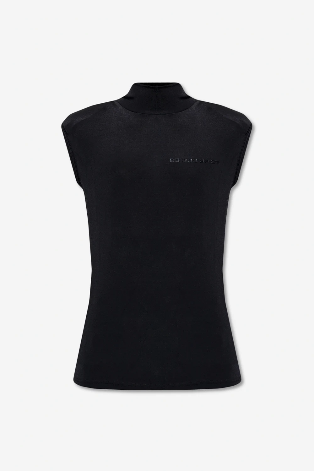 Turtleneck sweater with padded shoulders