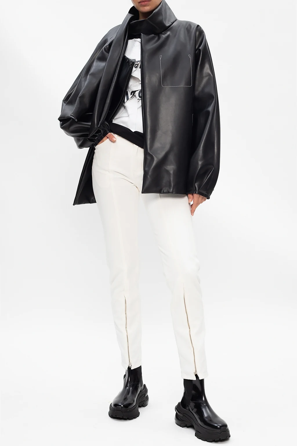 Jeansy z wszytym zamkiem w nogawkach