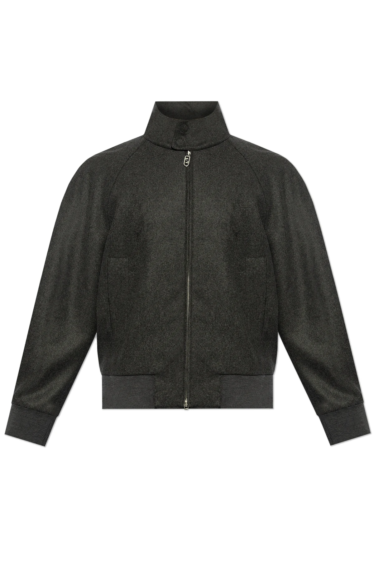 Kaschmirjacke mit Stehkragen