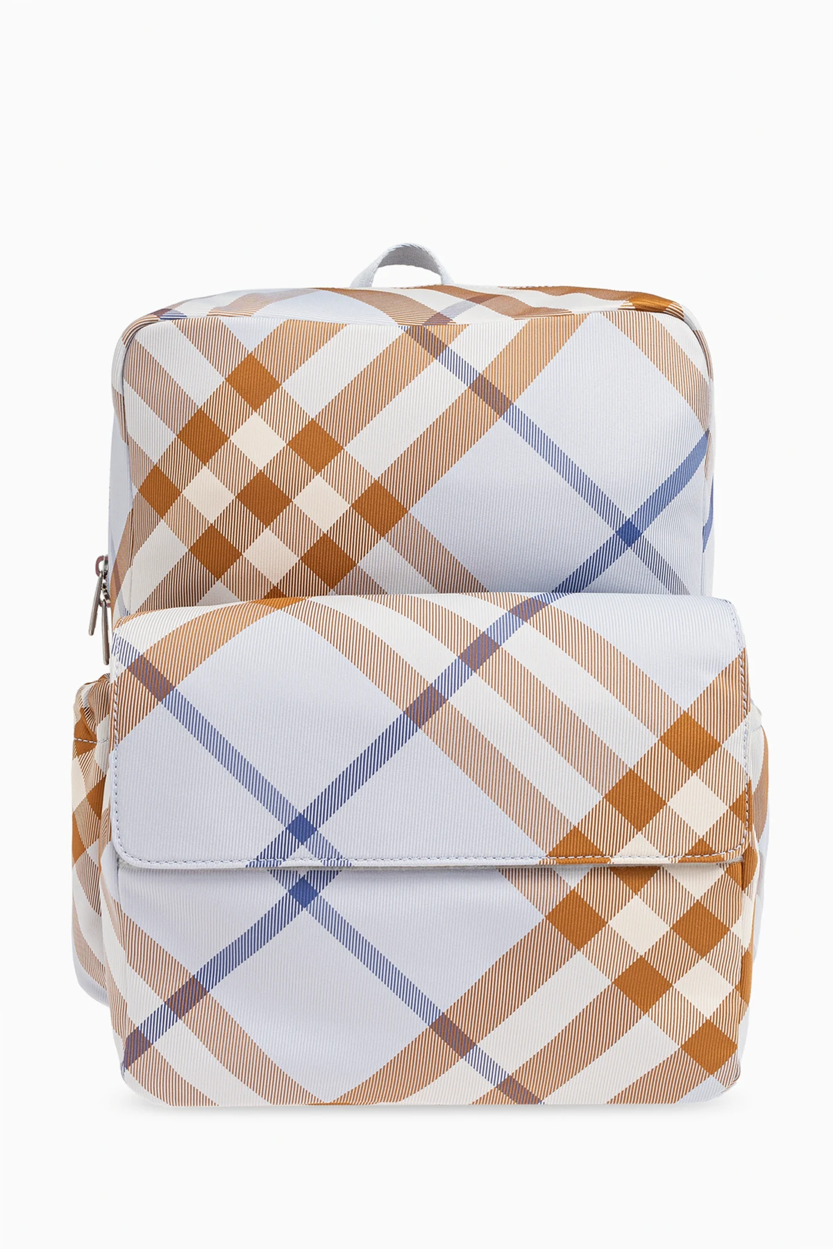 Backpack with check pattern