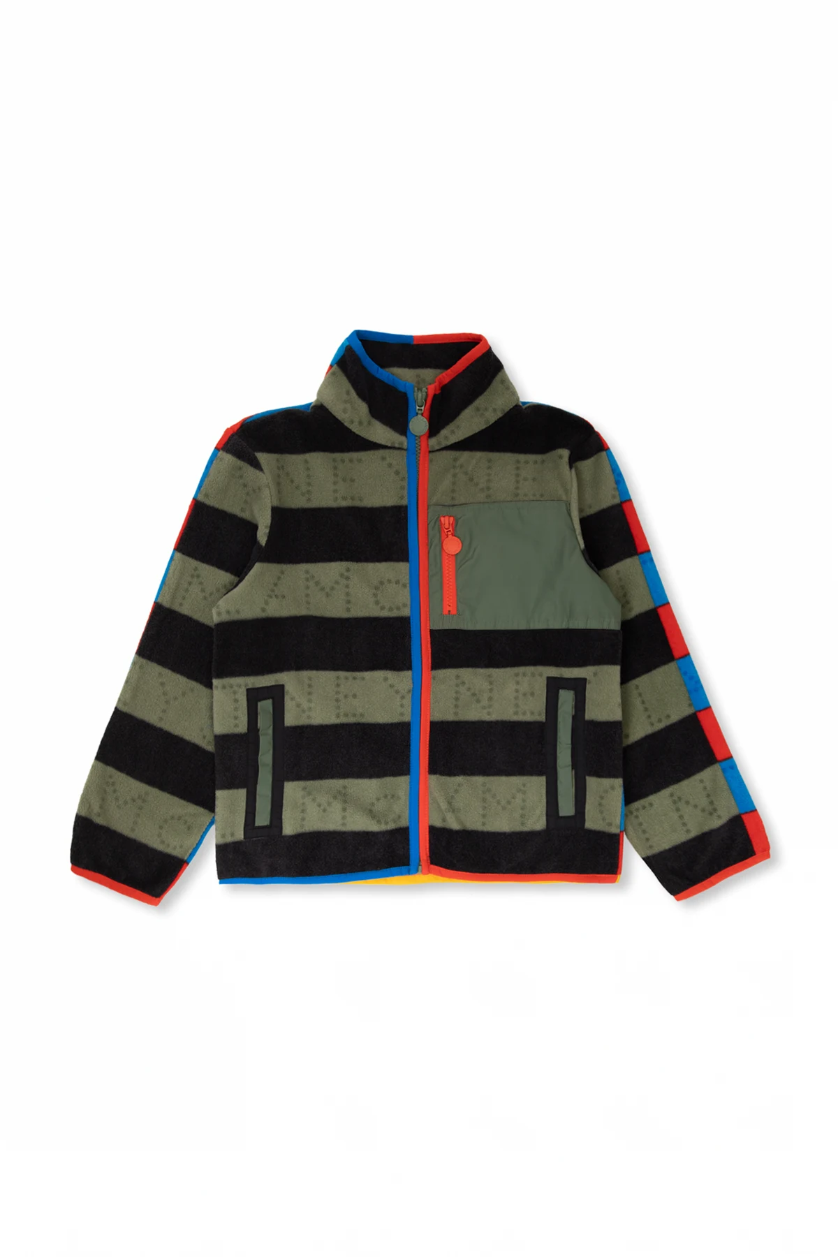 Fleece sweatshirt with stand collar