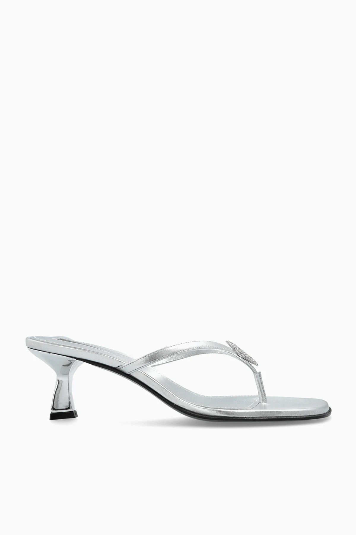 SILVER Heeled slippers