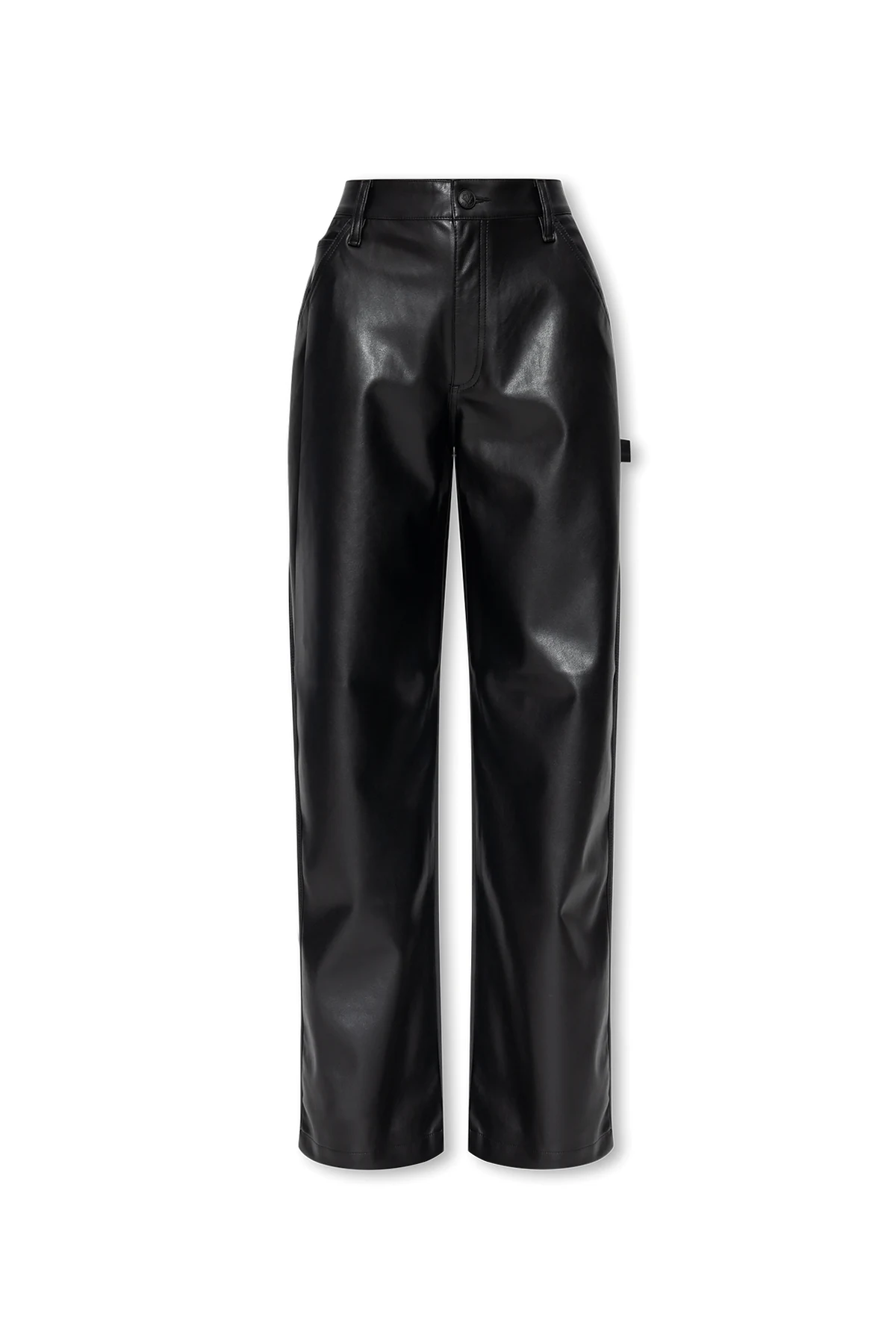 Faux leather trousers