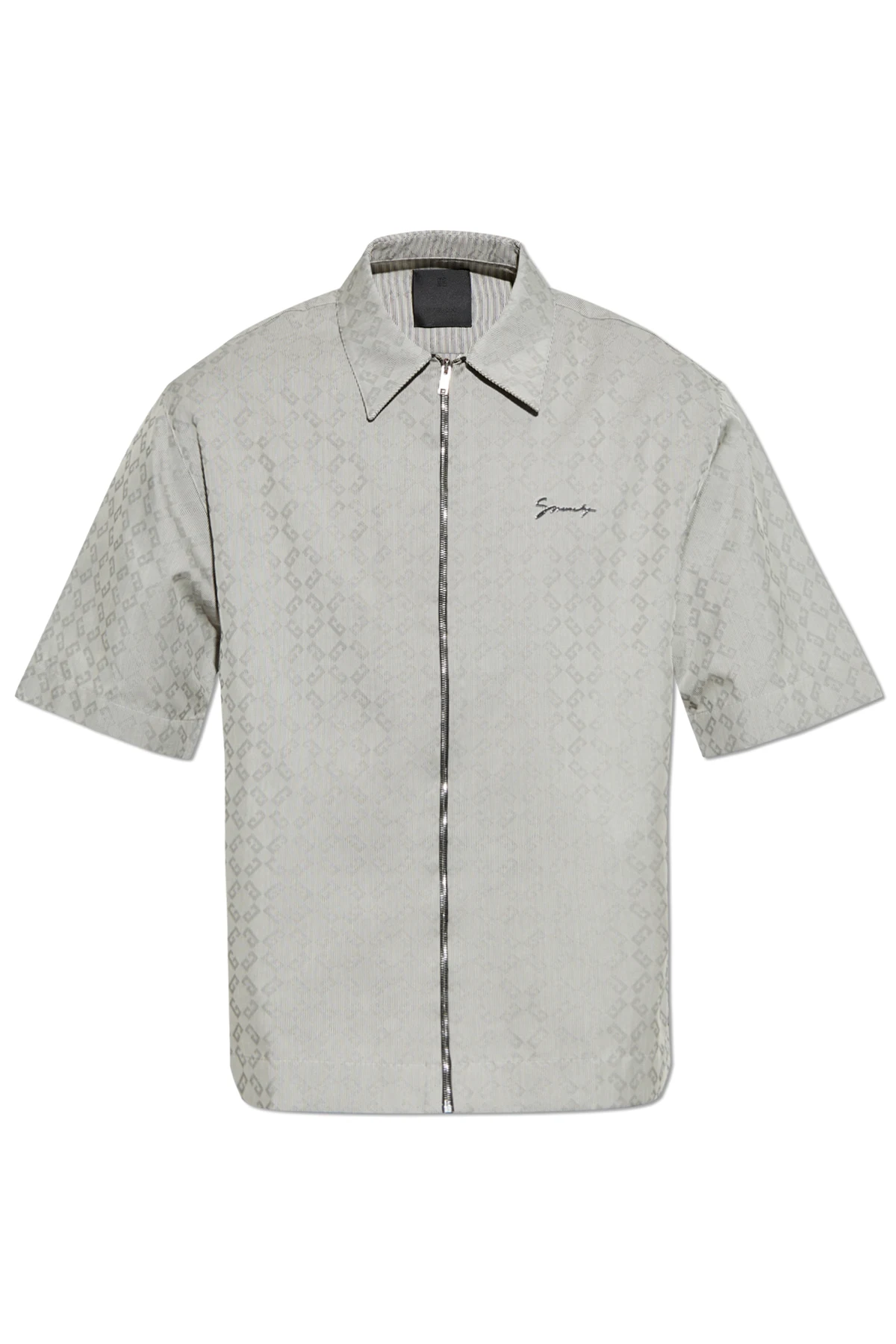 Prążkowana koszula z krótkimi rękawami