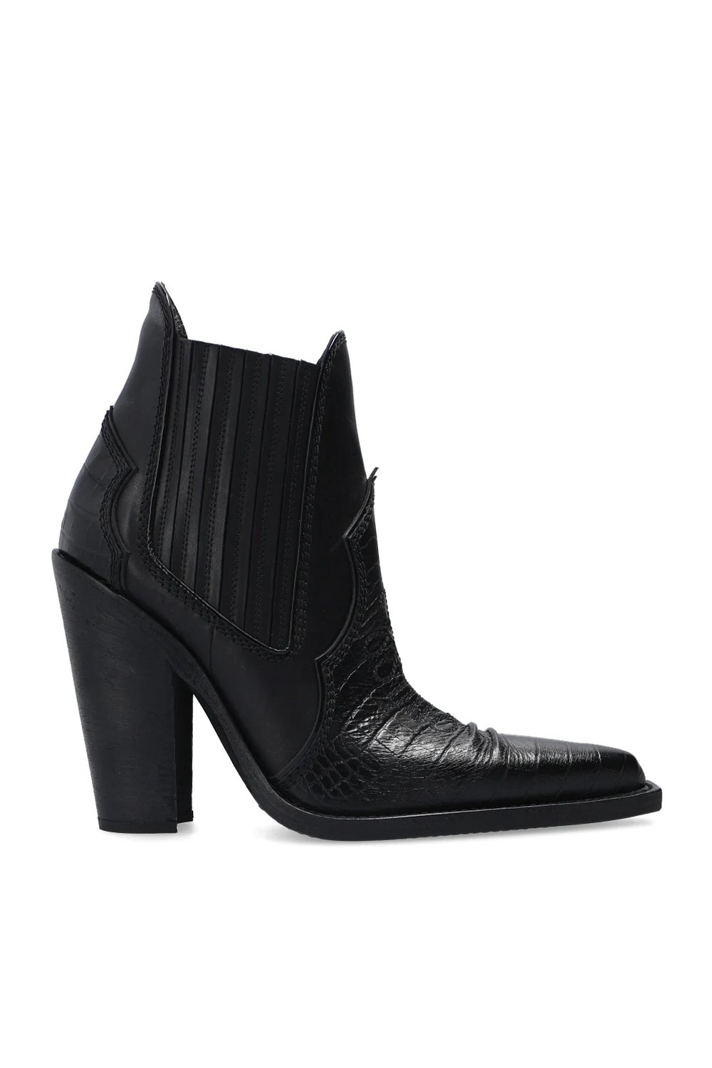 ‘Western’ heeled ankle boots