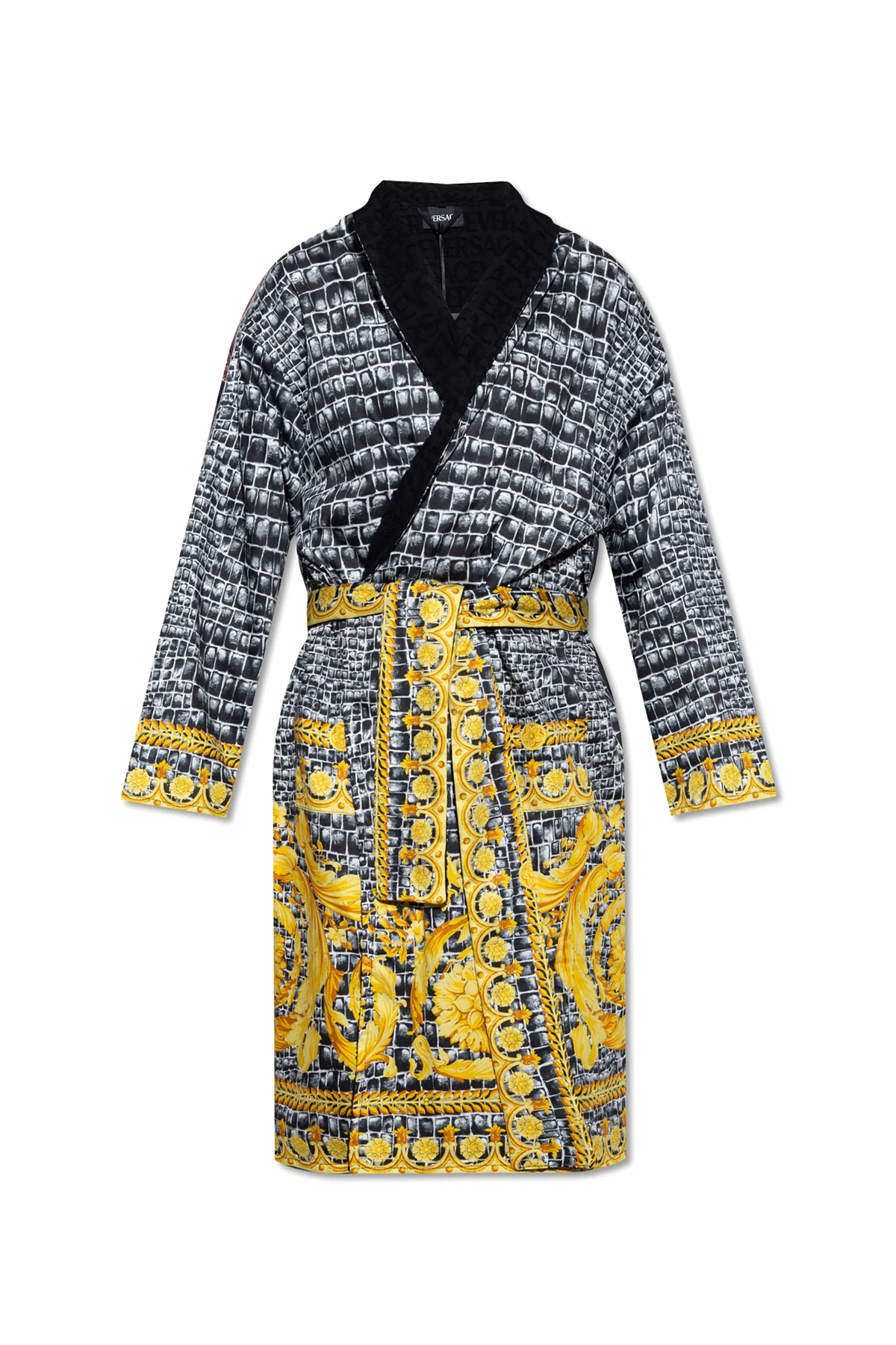 Printed cotton bathrobe