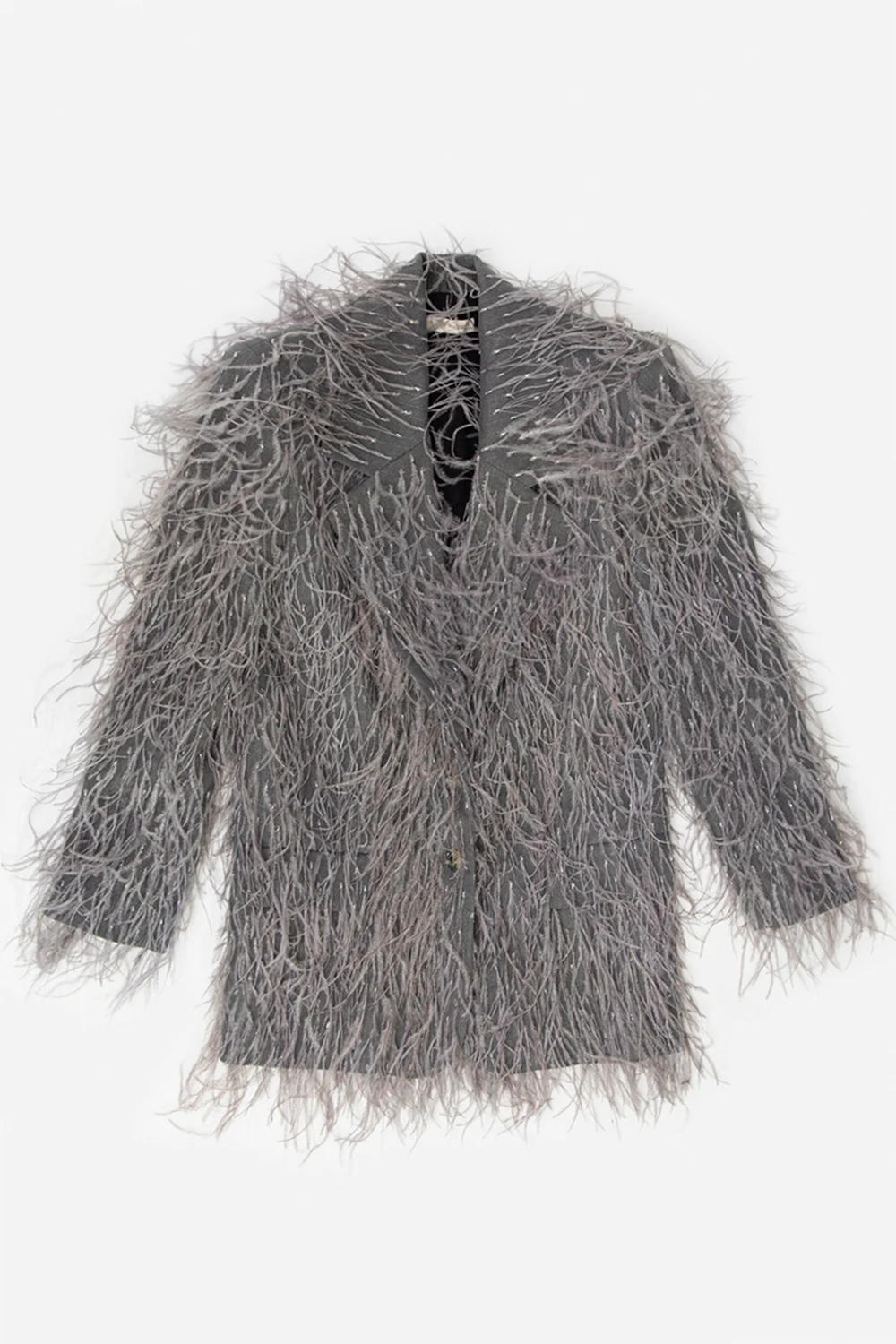 ‘Greenock’ blazer with feathers