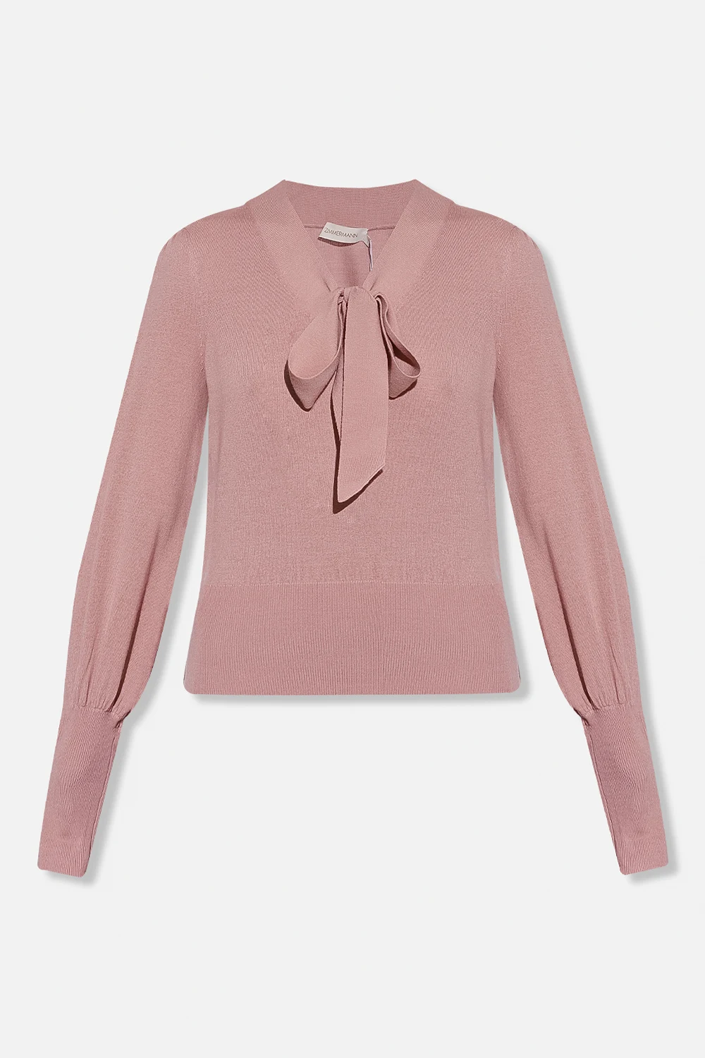 Sweater with tie neck