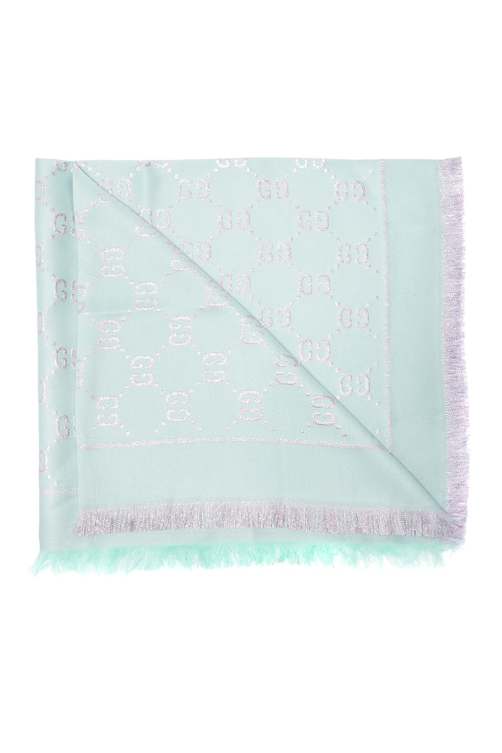 Logo-embroidered shawl