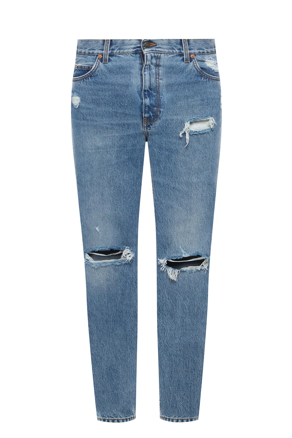 Raw edge jeans