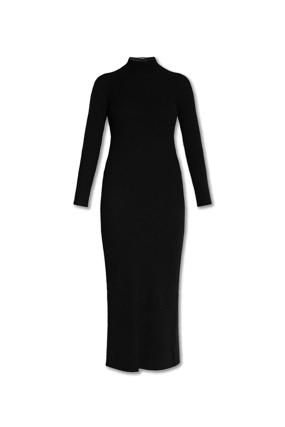Dress with stand-up collar