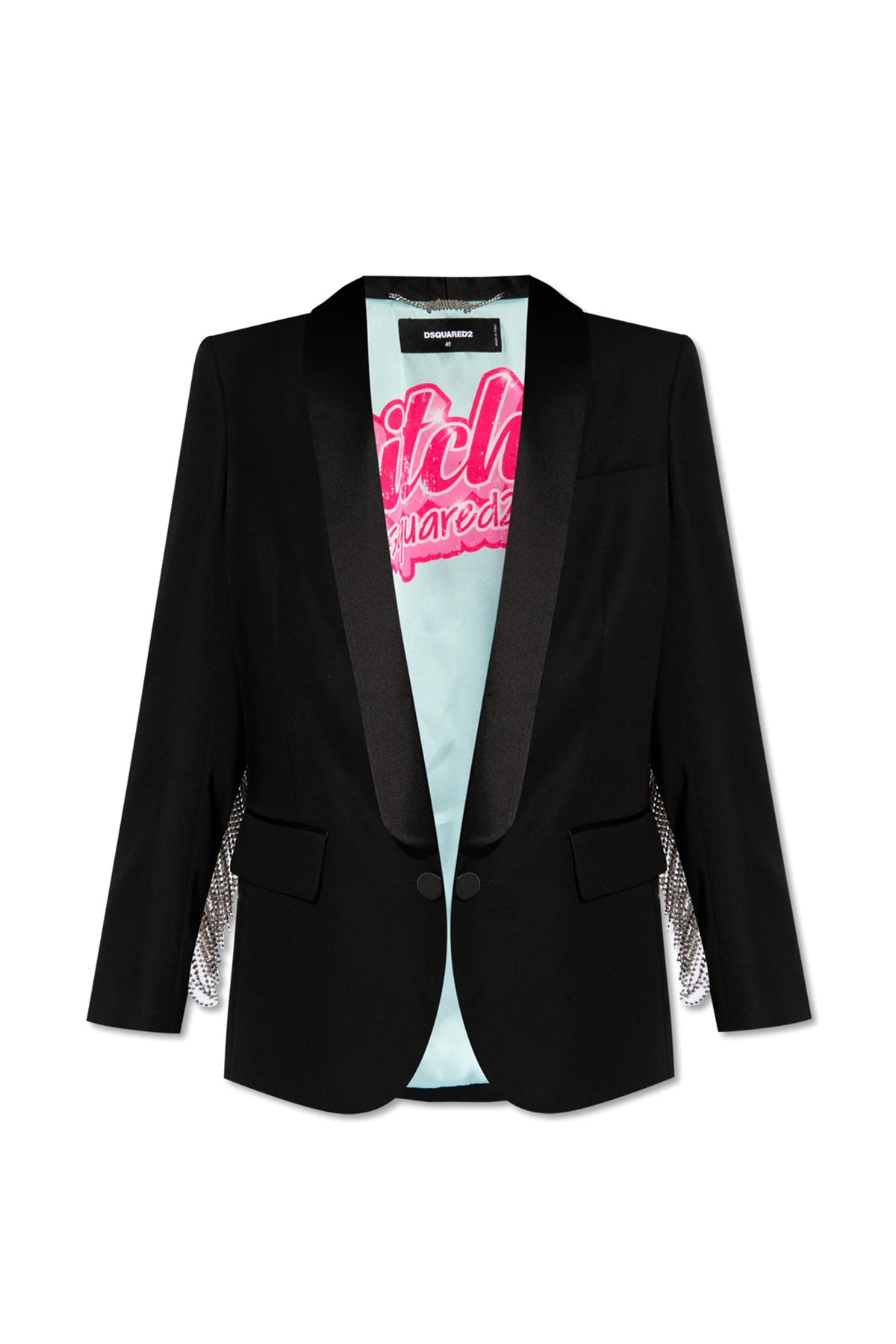 Blazer with crystal tassels