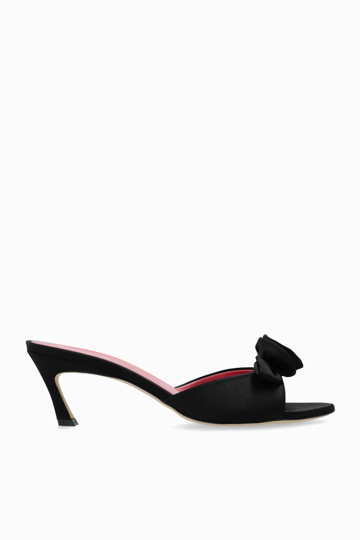 Satynowe klapki na obcasie ‘Juliet’