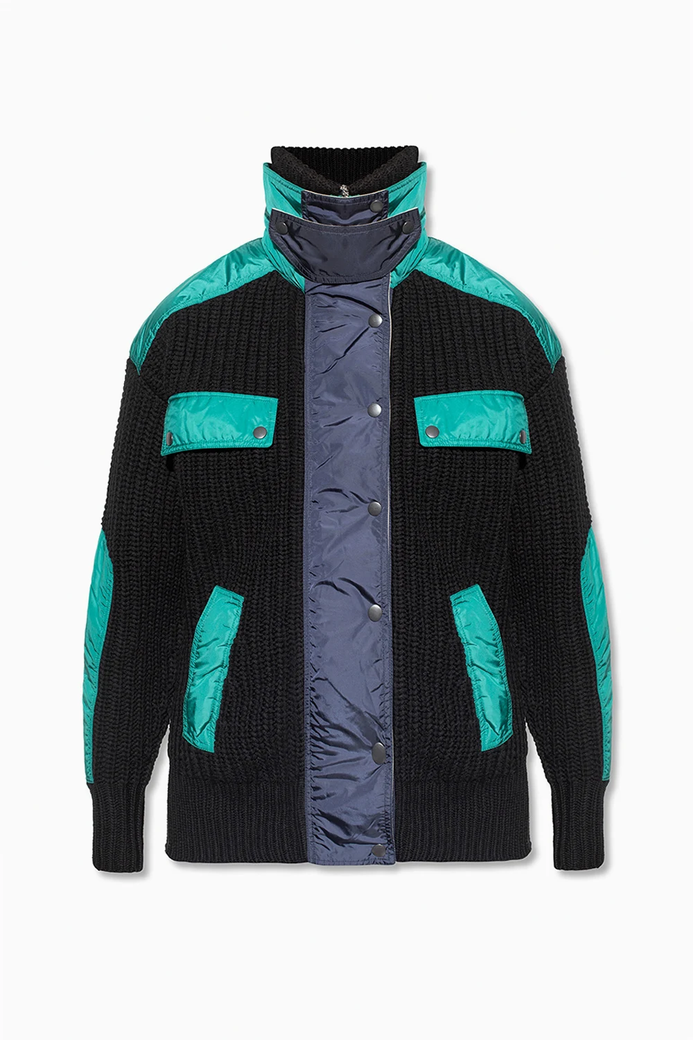 Jacket with high collar