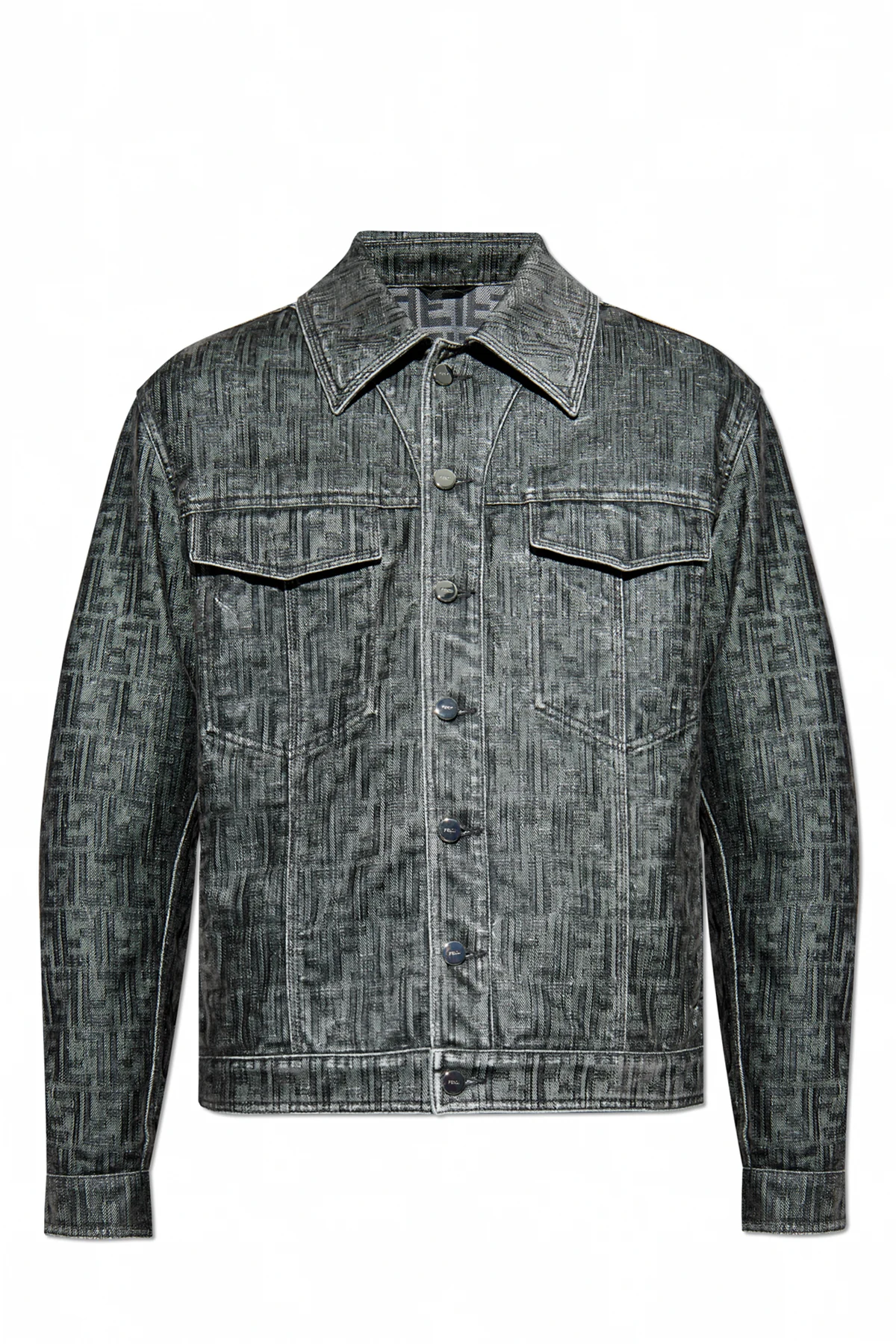 Jeansjacke mit Monogramm