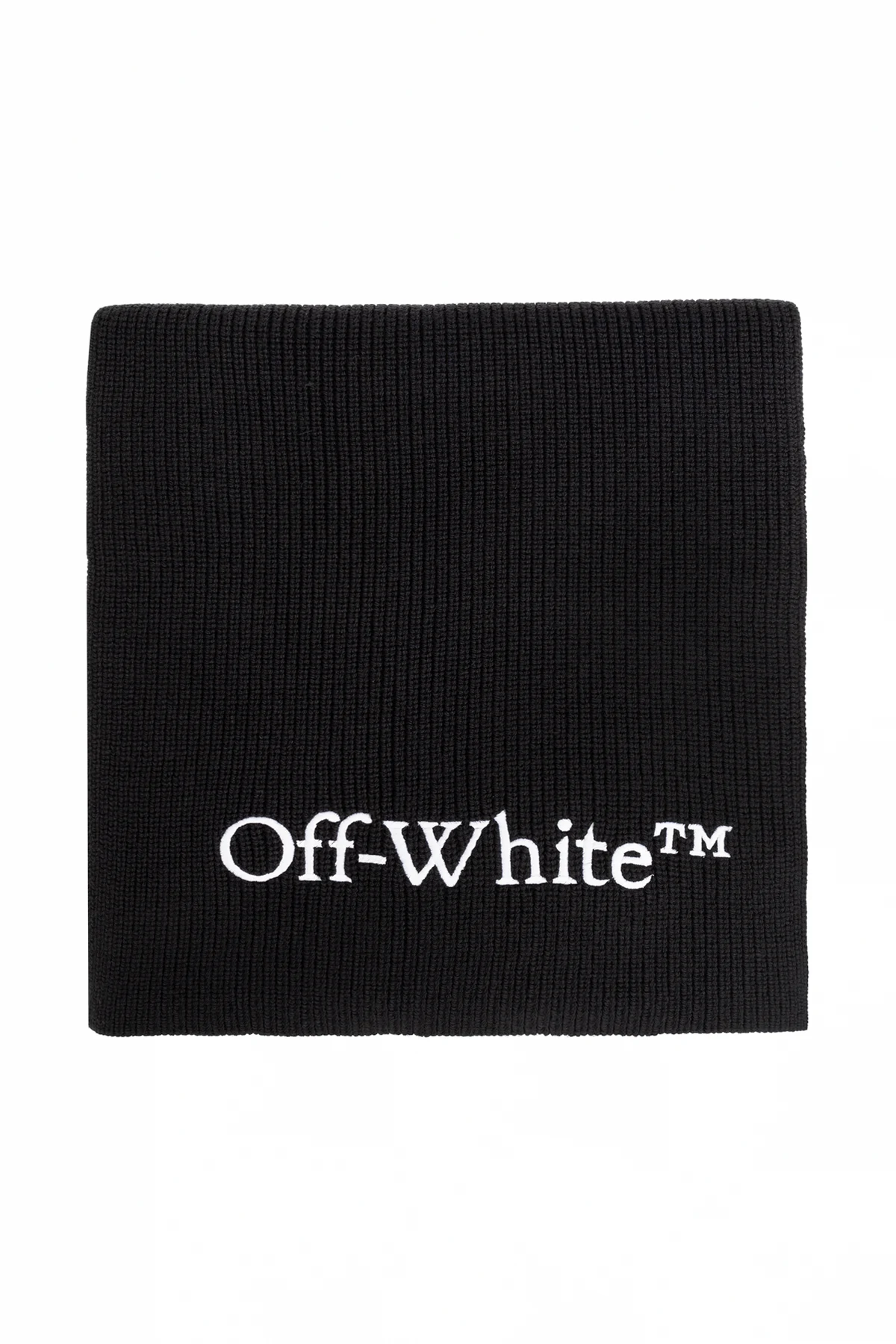 Scarf with embroidered logo