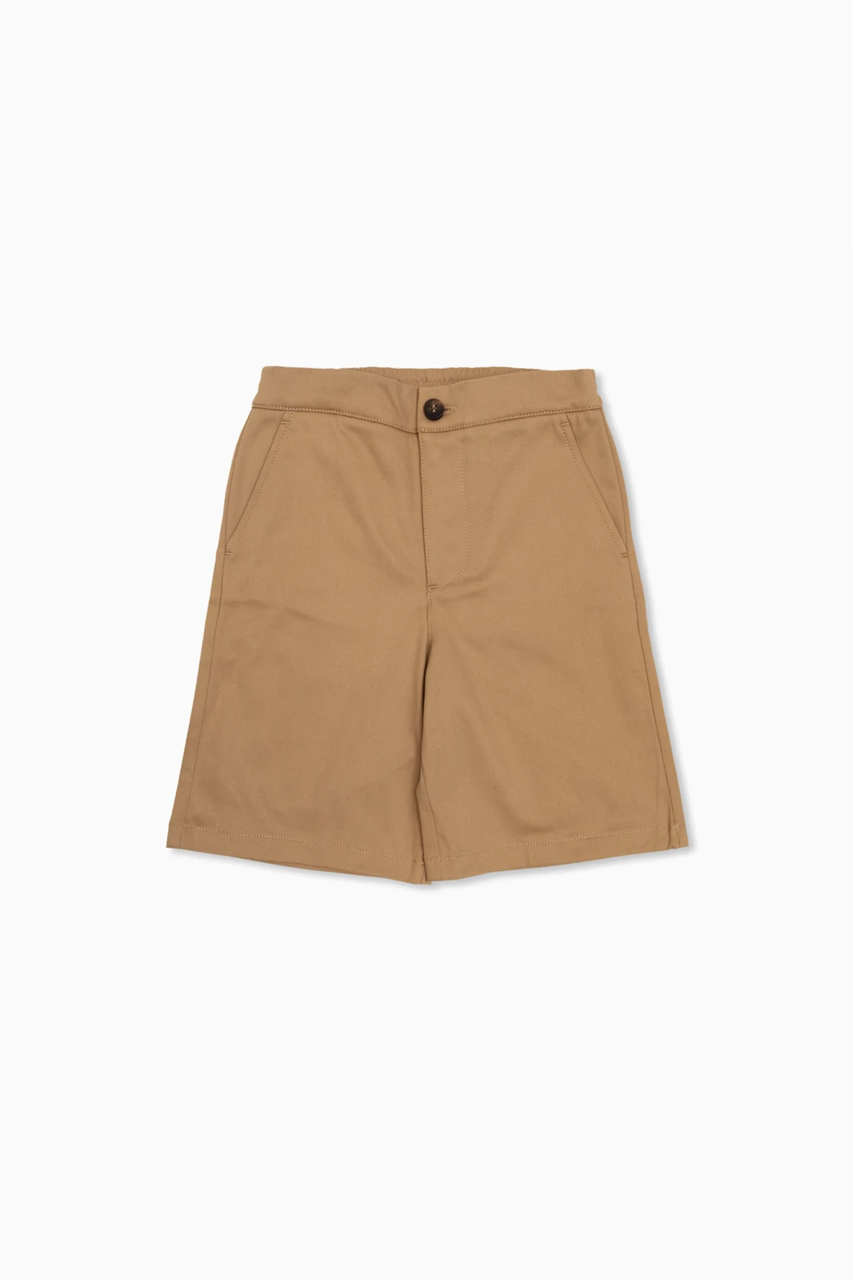 beige Shorts with embroidered logo