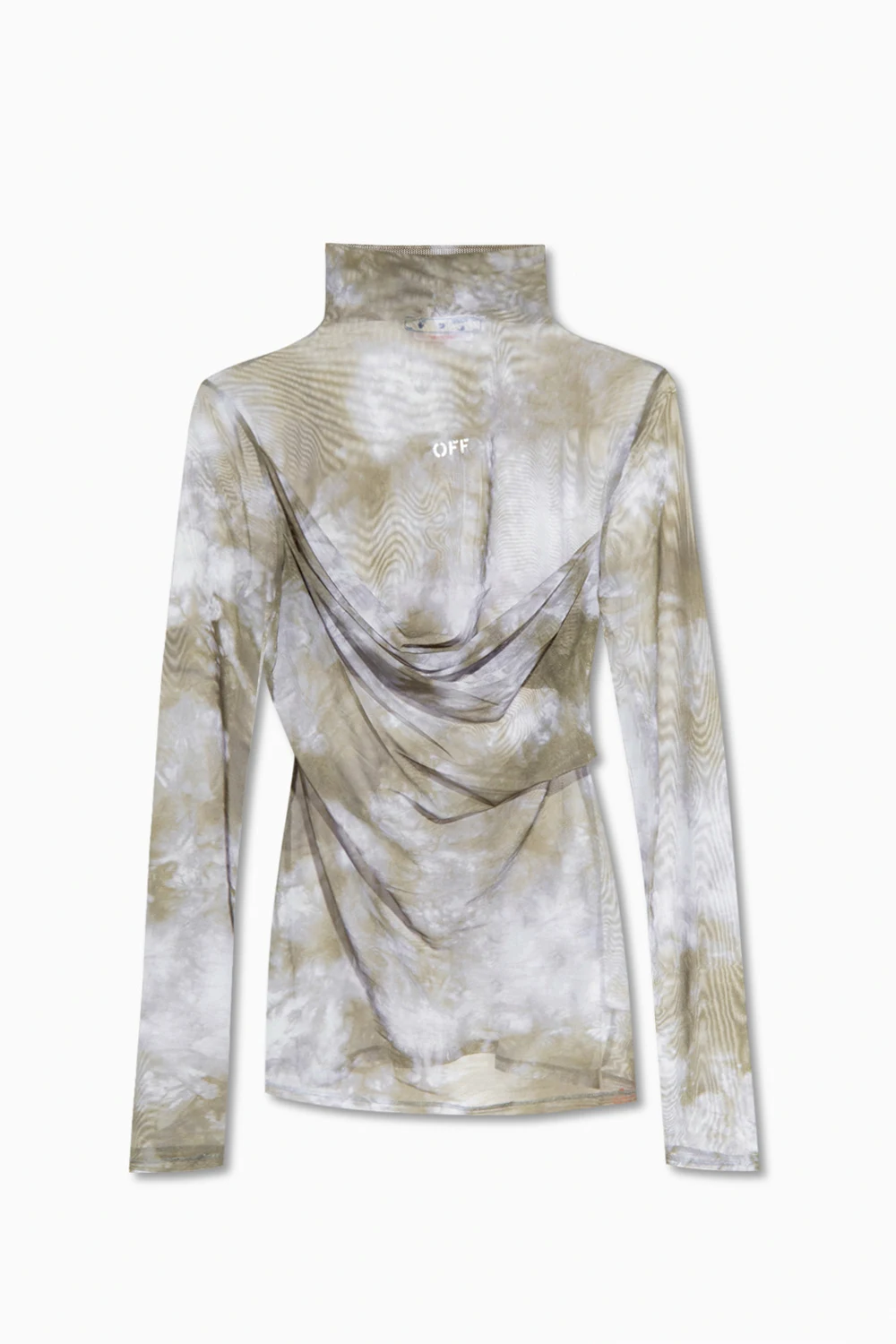 Transparentny top ze stójką