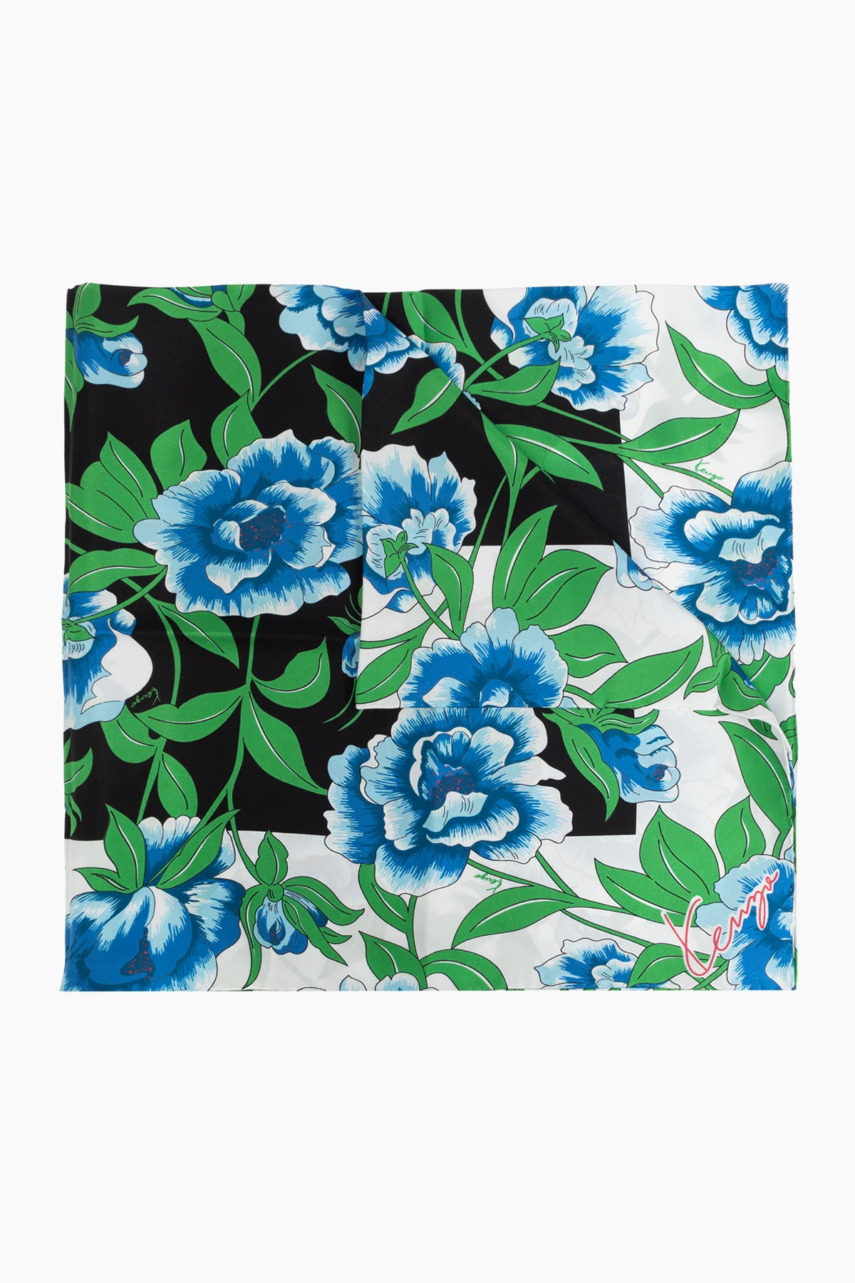 Jedwabna chusta z motywem kwiatowym