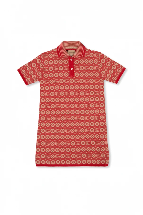 RED Monogrammed polo shirt