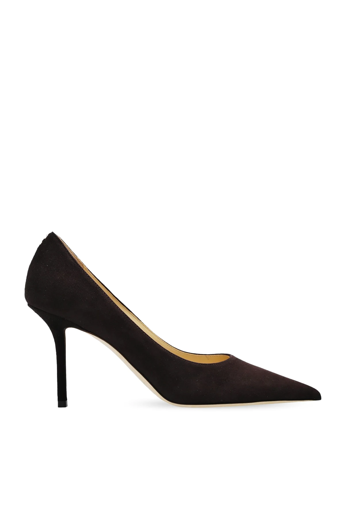 ‘Love’ suede stiletto pumps