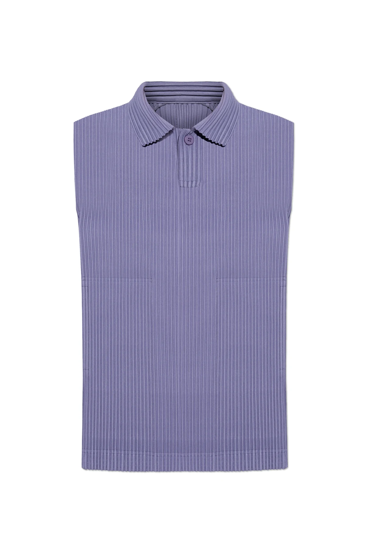 Sleeveless pleated polo