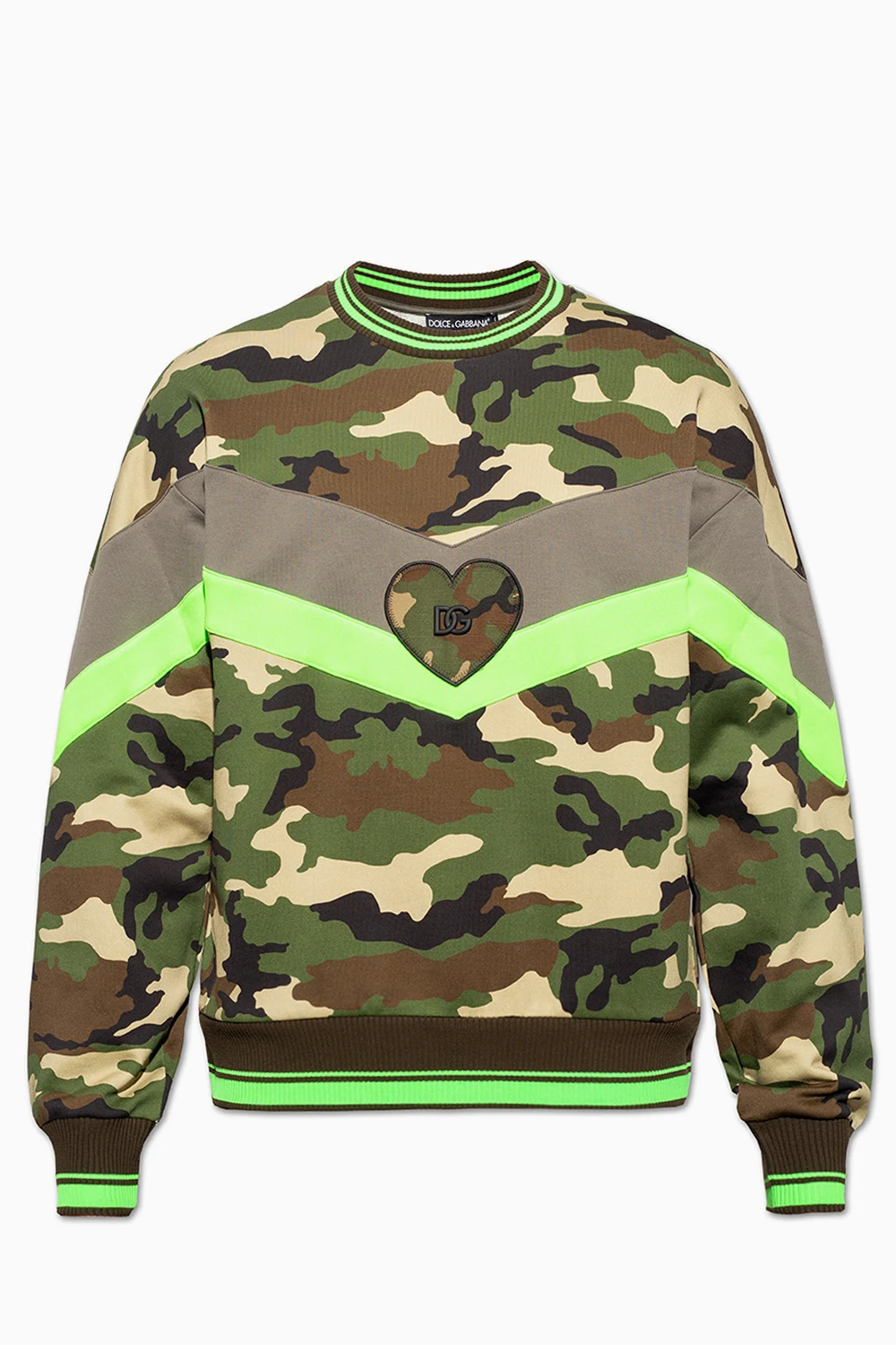 The ‘Reborn to Live’ collection camo sweatshirt